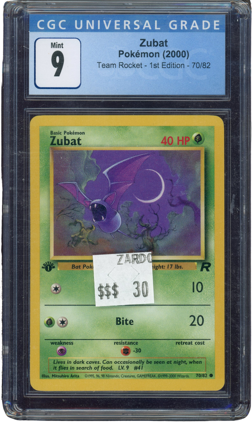 CGC 9 ZUBAT TEAM ROCKET 1ST EDITION、mySite、waistdrama