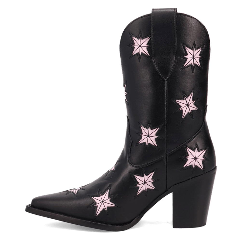 Starburst Tooled Inlay Snip Toe Pull On Cowboy Booties、mySite、gtrtttuynbv