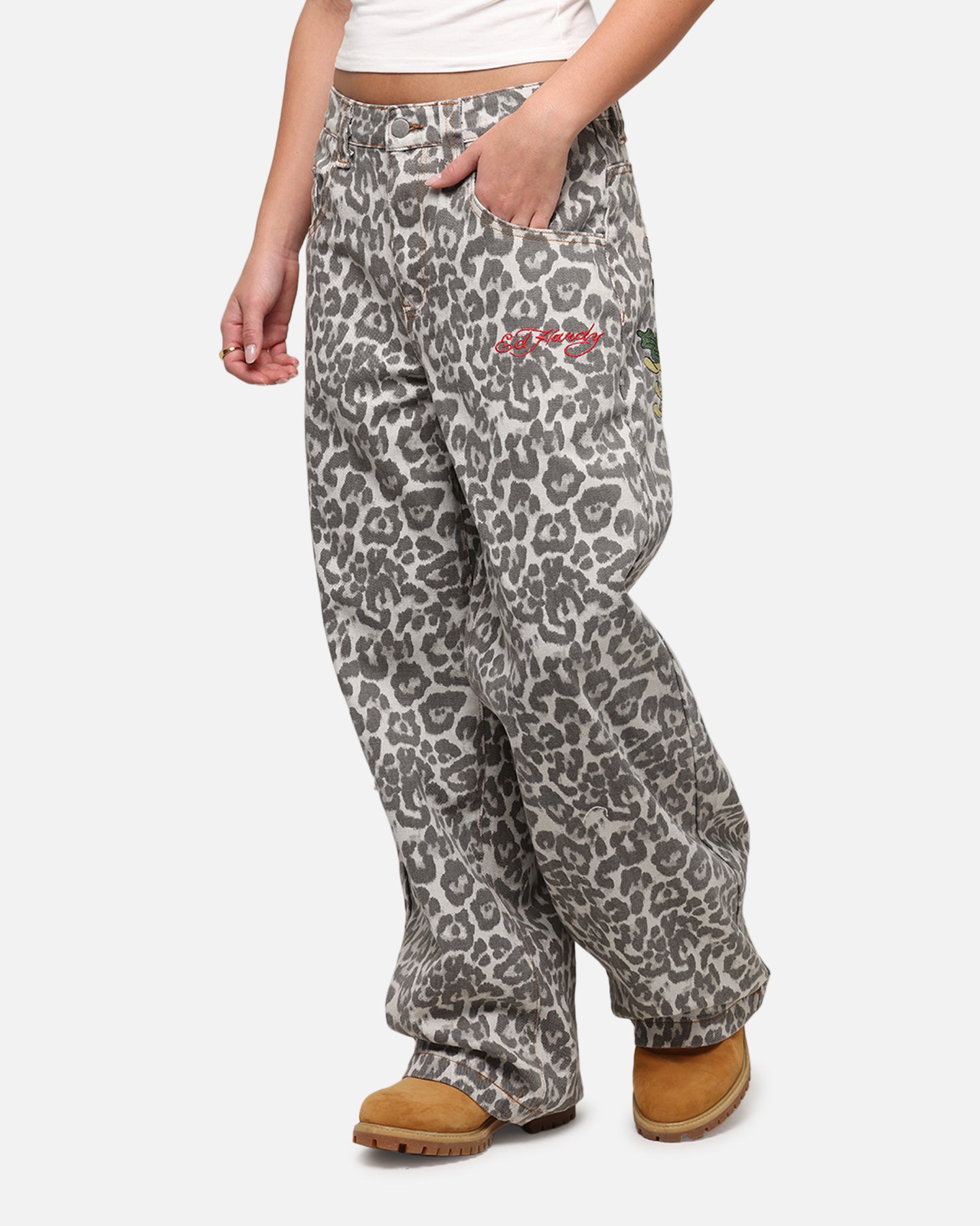 Ed Hardy Women's Leopard Jeans Leopard、mySite、zt4zffjzw