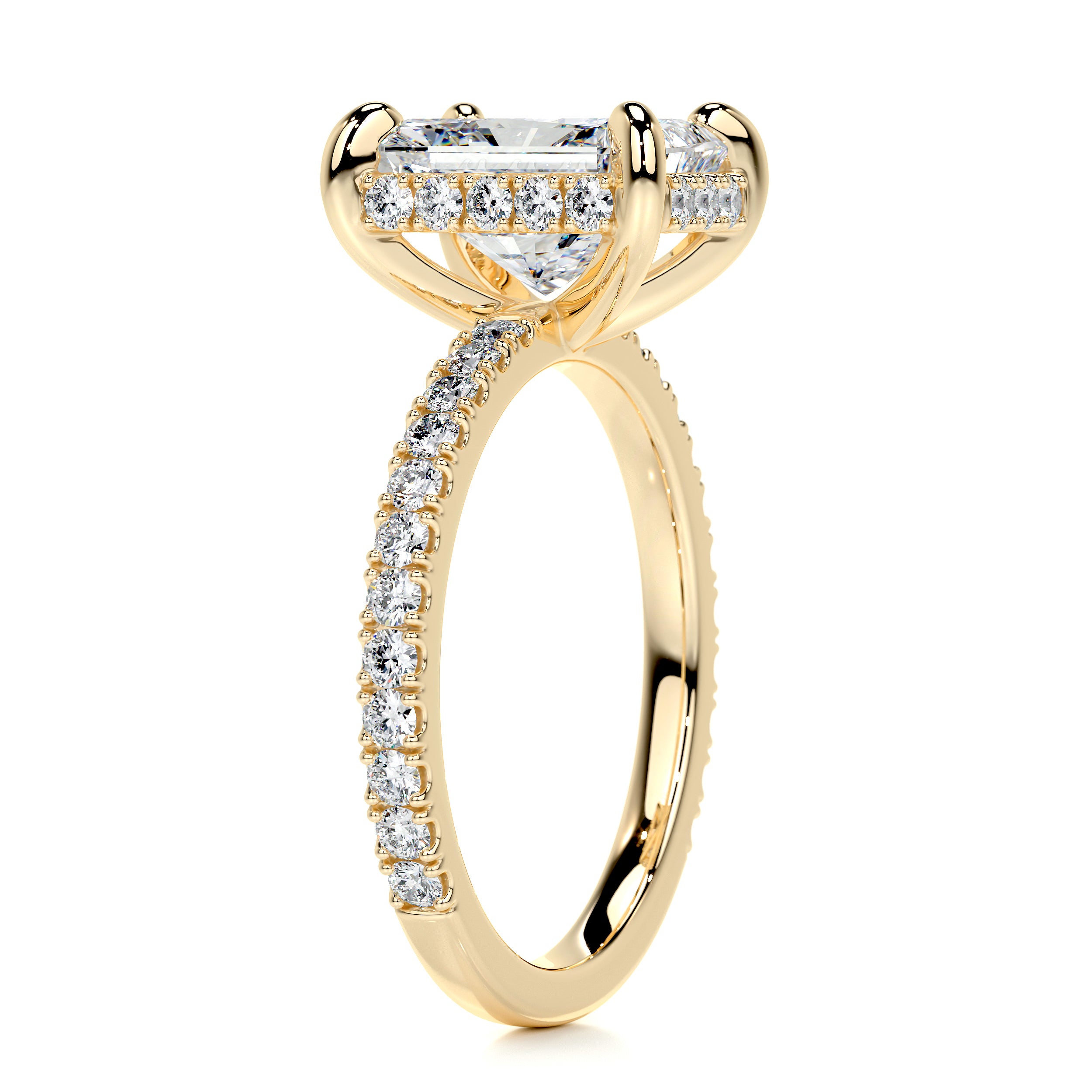 Luna Diamond Engagement Ring -18K Yellow Gold、mySite、hinf8tx79