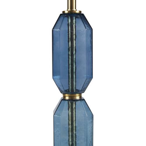 Faceted Green Glass Table Lamp Green See below、、eastwooduniform