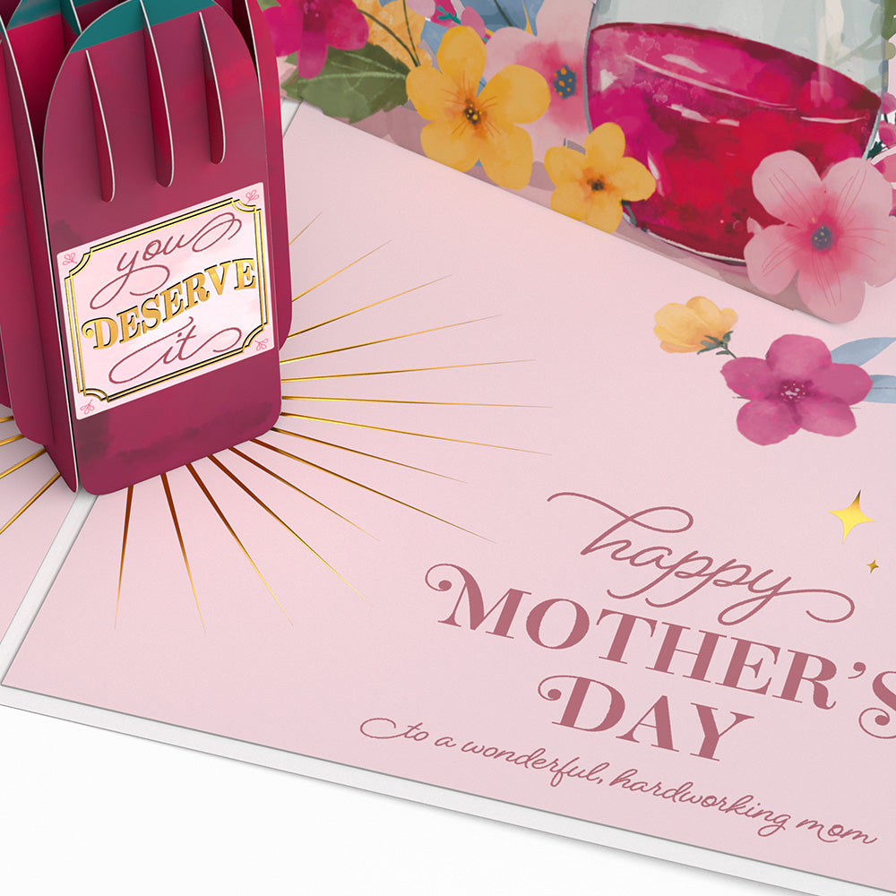 Wine Down and Relax Mother's Day Pop-Up Card、mySite、solidvoid
