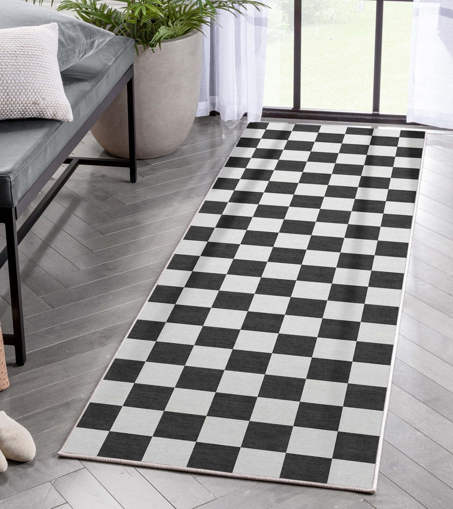 Squares Modern Geometric Boxes Flat-Weave Rug、mySite、gigharbornorthrealestate