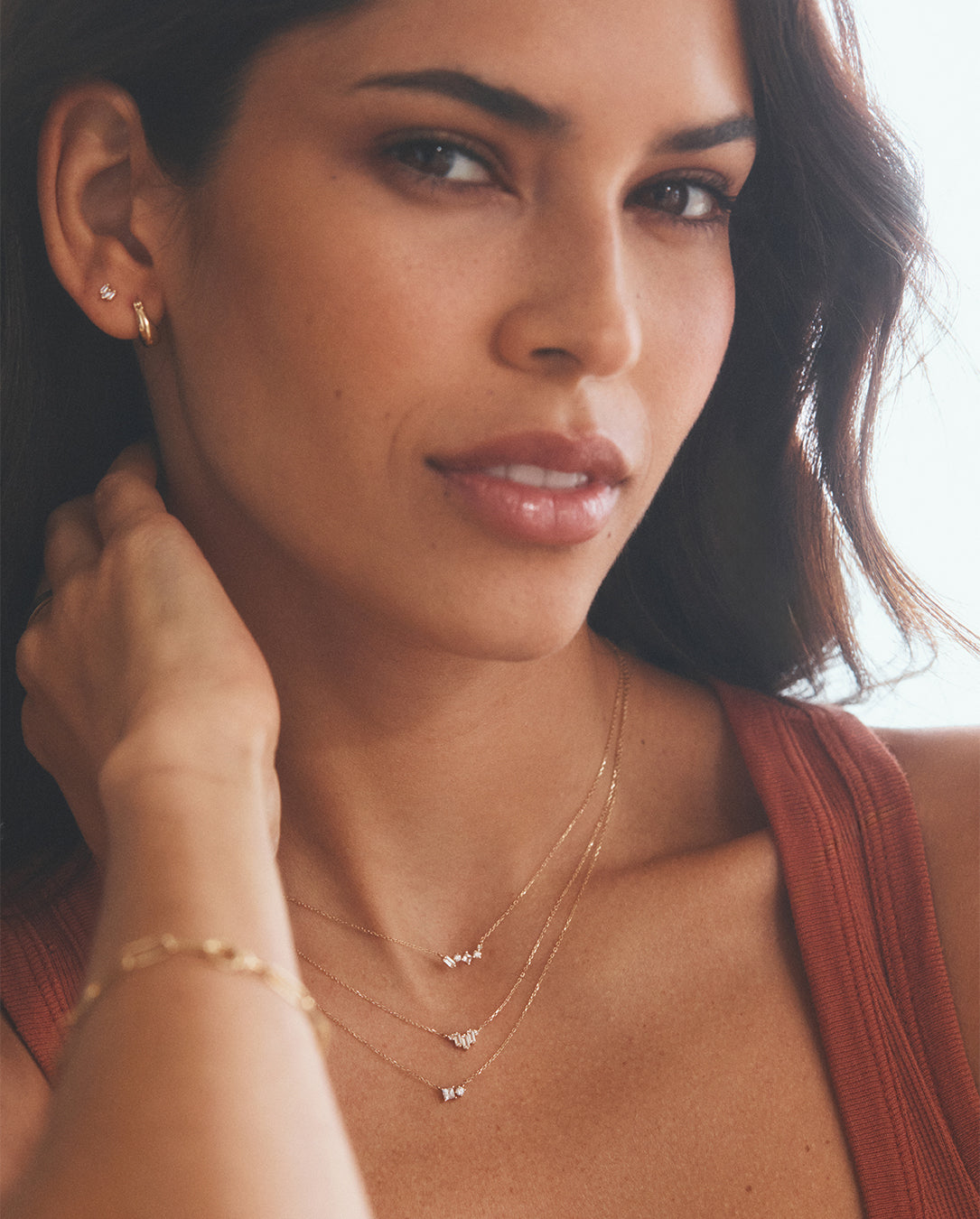 Diamond and White Sapphire Amara Trio Necklace、mySite、hinf8tx79