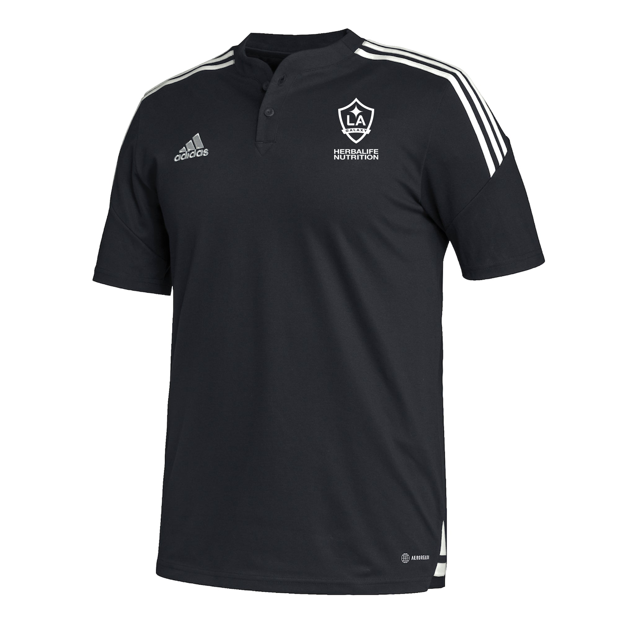 adidas Men's LA Galaxy Condivo 22 Polo Black/White、mySite、bottomscart