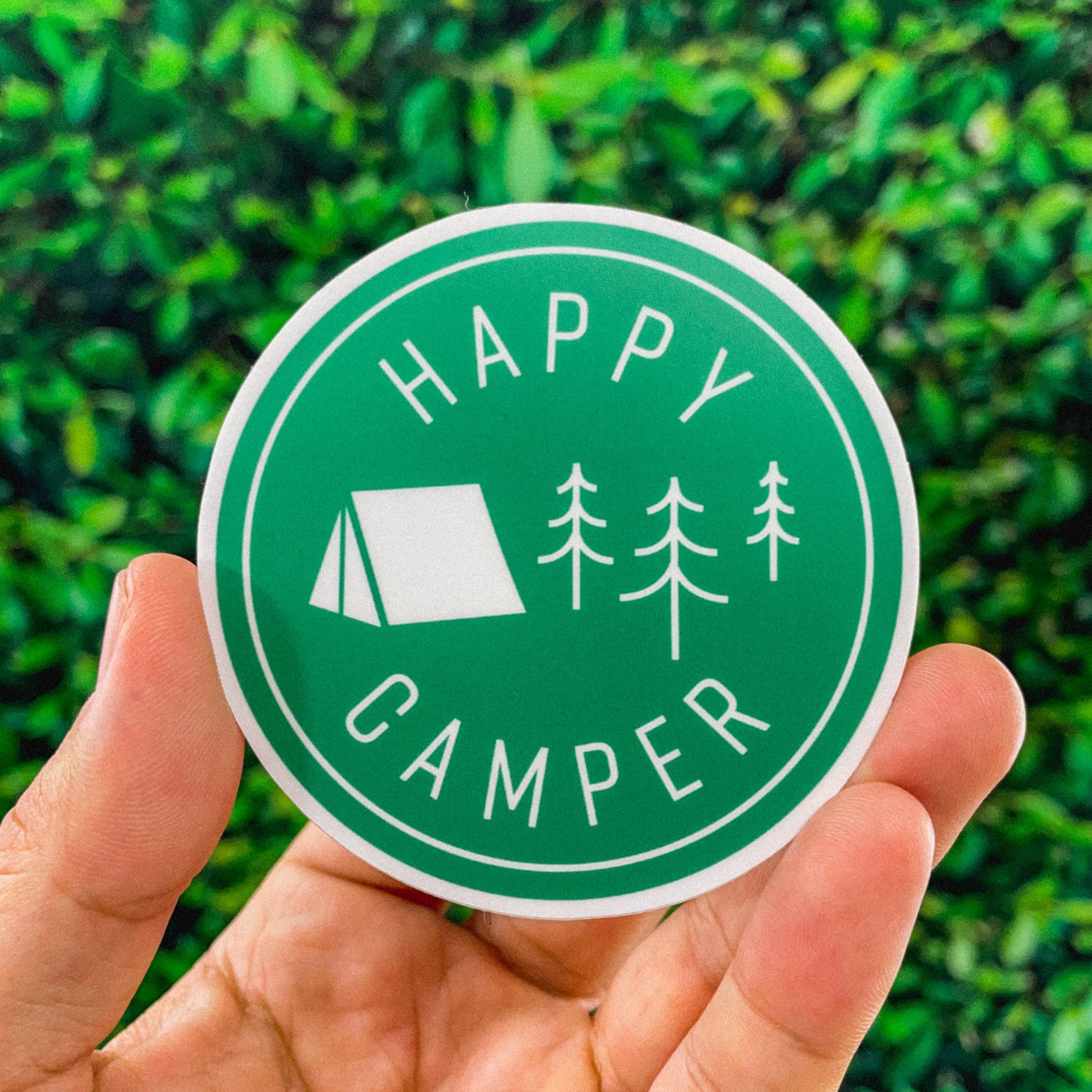  Happy Camper Green Tent Sticker、mySite、elrpsem3k
