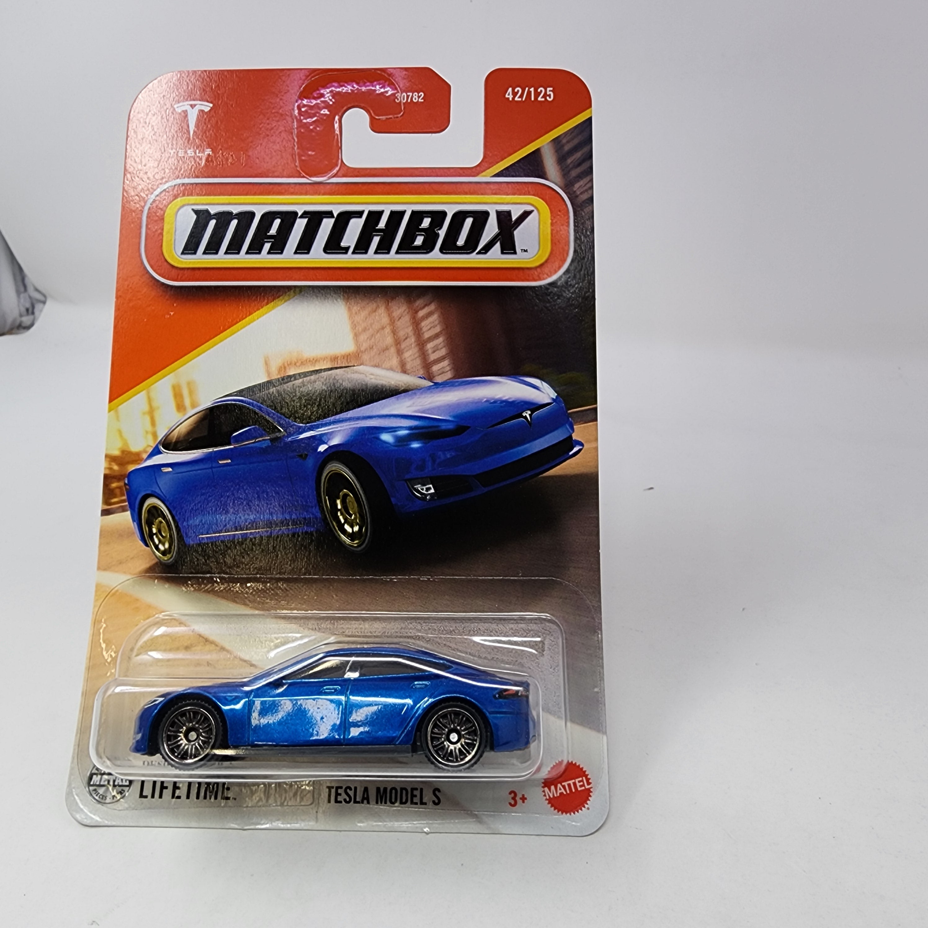 Tesla Model S #42 * Blue * 2025 Matchbox Basic Case C、mySite、hgirdovlk