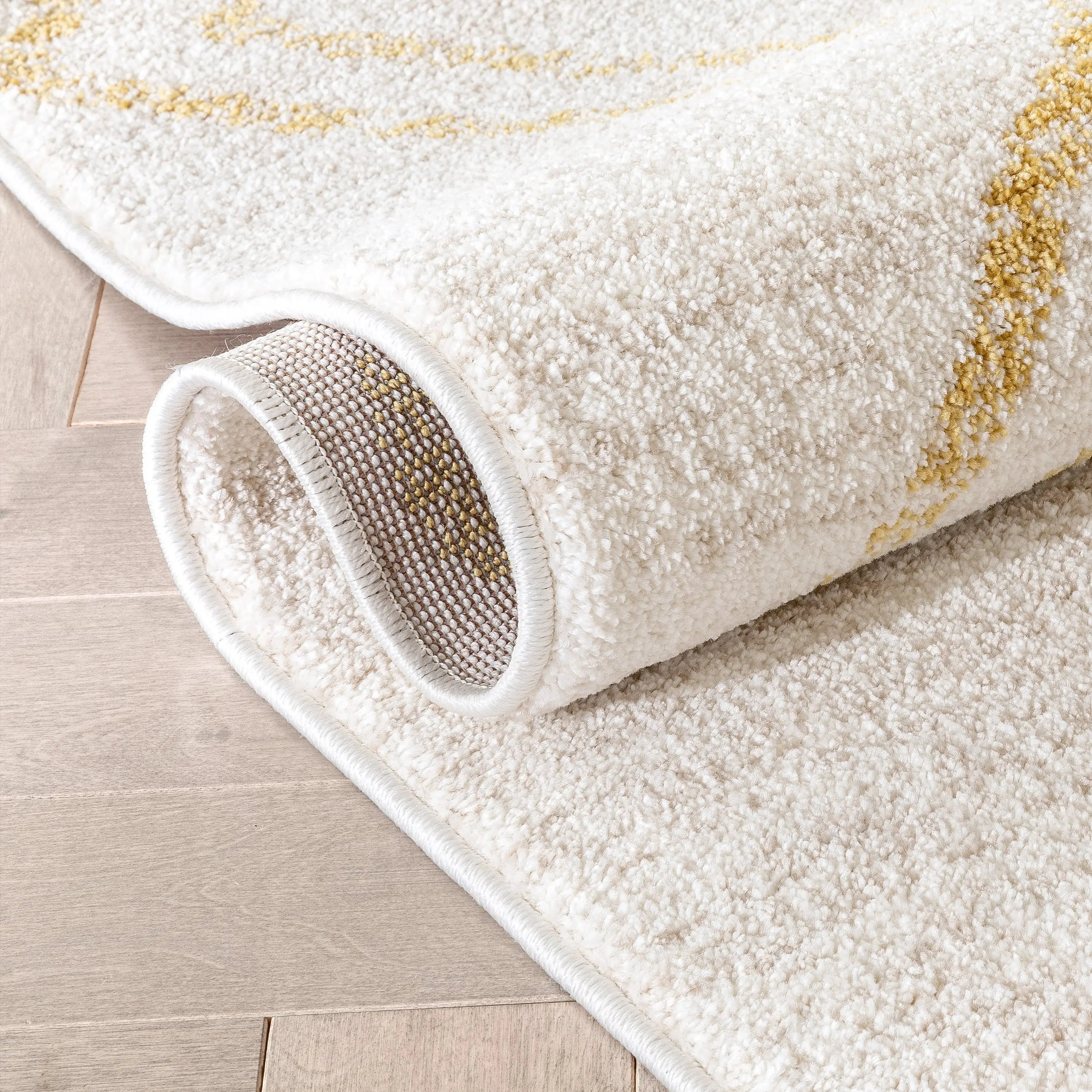 Reeve Modern Chevron Zig-Zag Yellow Ivory Kids Rug、mySite、gigharbornorthrealestate