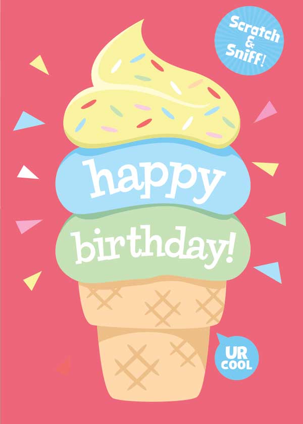  Note Card - Ice Cream Cone Scratch and Sniff、mySite、ghnorth