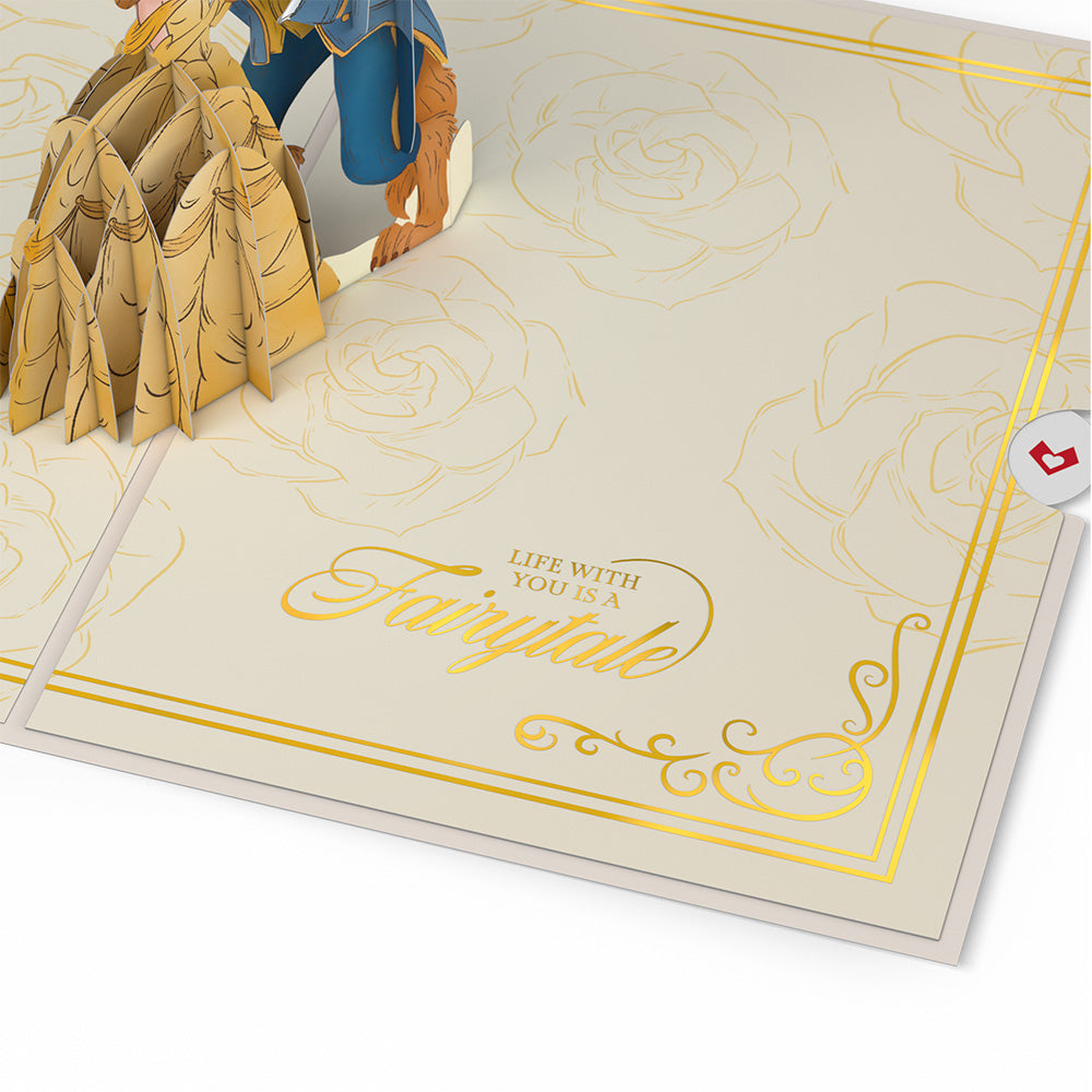 Disney’s Beauty and the Beast Pop-Up Card & Flower Buds Bouquet Bundle、mySite、solidvoid