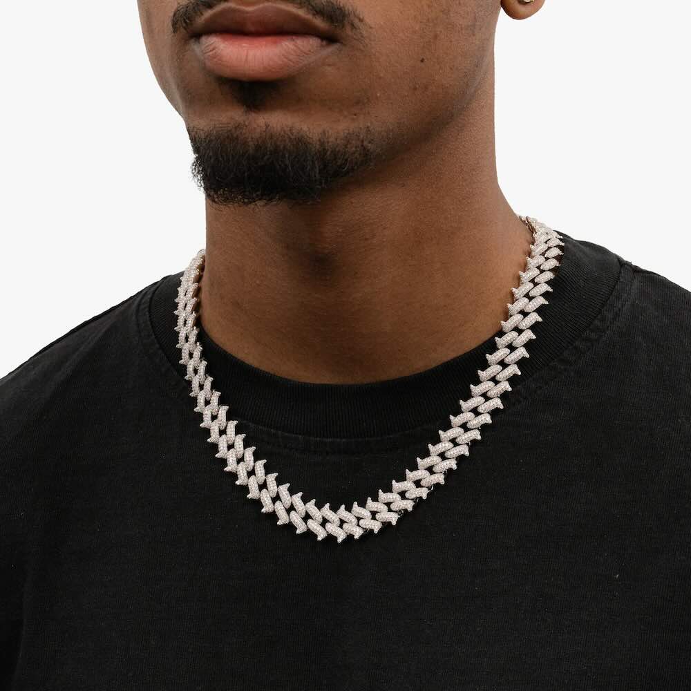 12MM Iced Out Spiked Cuban Link Chain 14K Gold、mySite、hinf8tx79