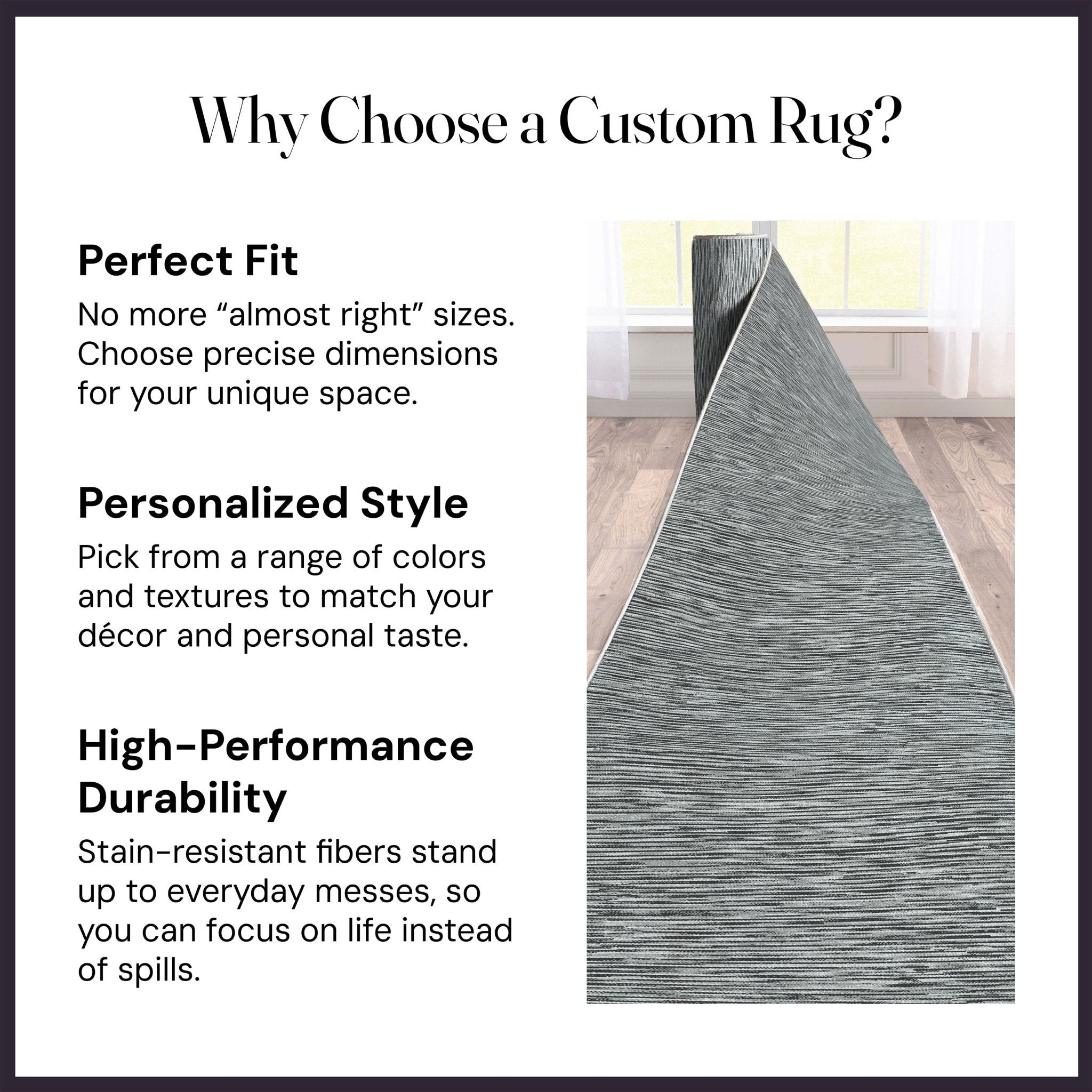 Custom Size Runner Striations Modern Striped Fogstone Pewter Choose Your Width x Choose Your Length Hallway Runner Rug、mySite、gigharbornorthrealestate