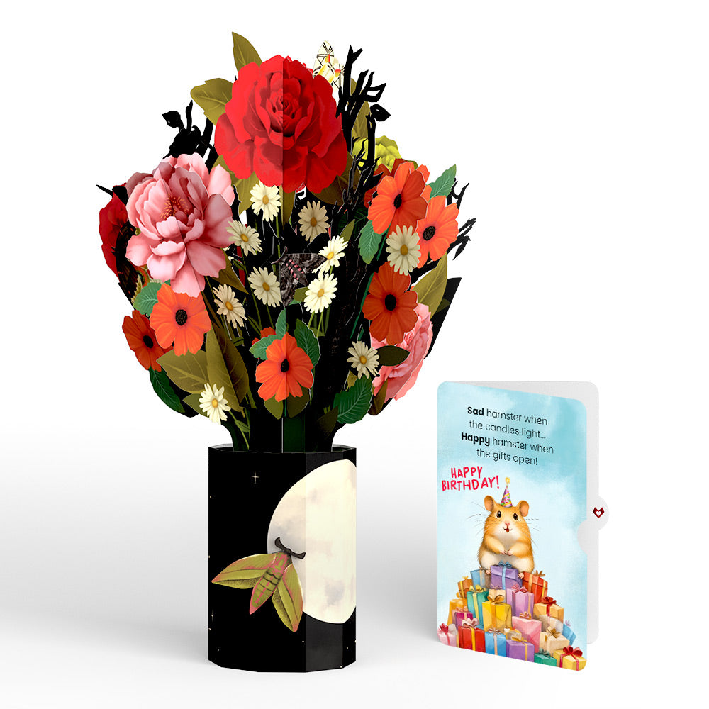 Midnight Florals Birthday Bouquet and Happy Hamster Sentiment Set、mySite、solidvoid