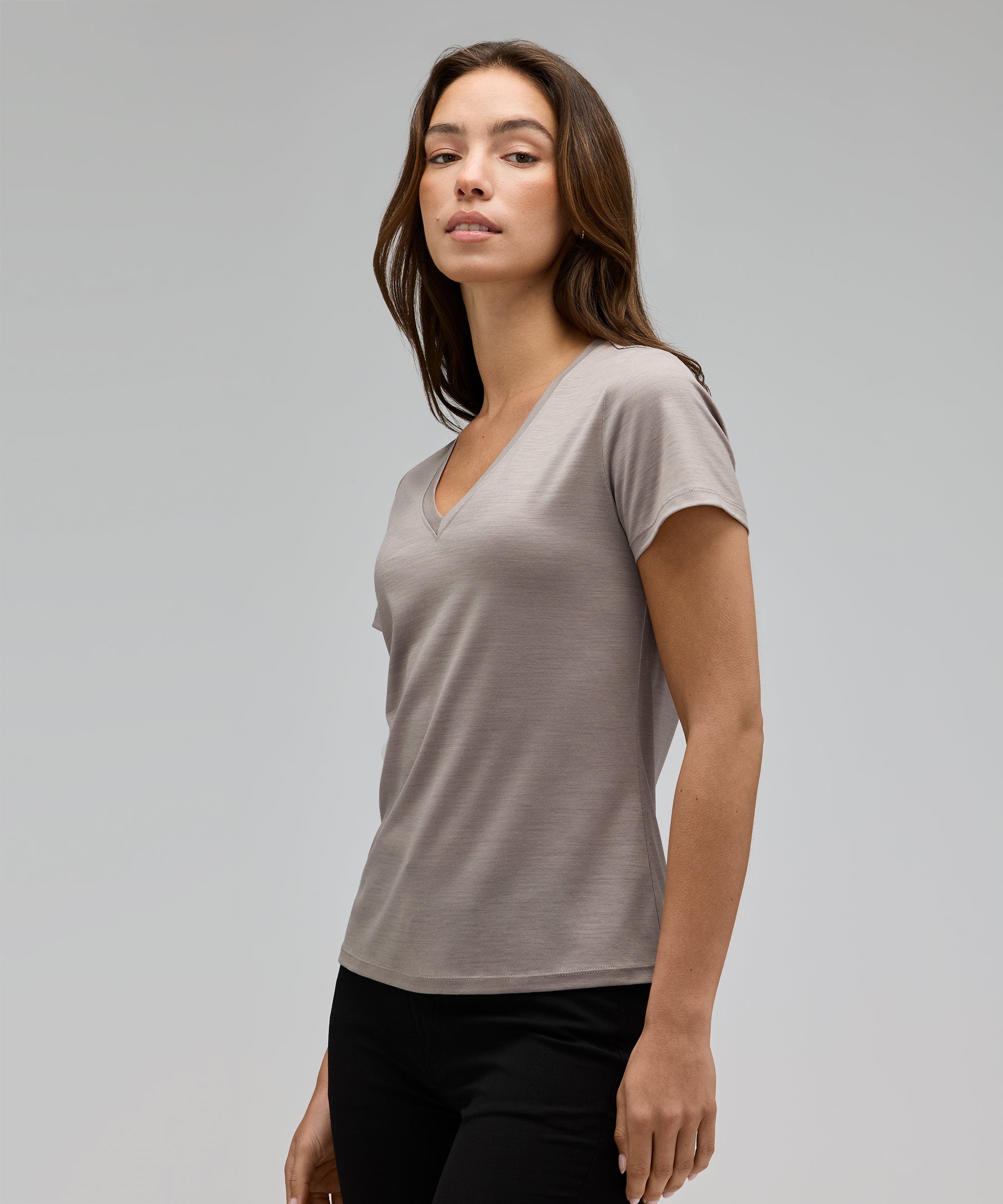 Women's Ultralight Merino V-Neck T-Shirt、mySite、noshort