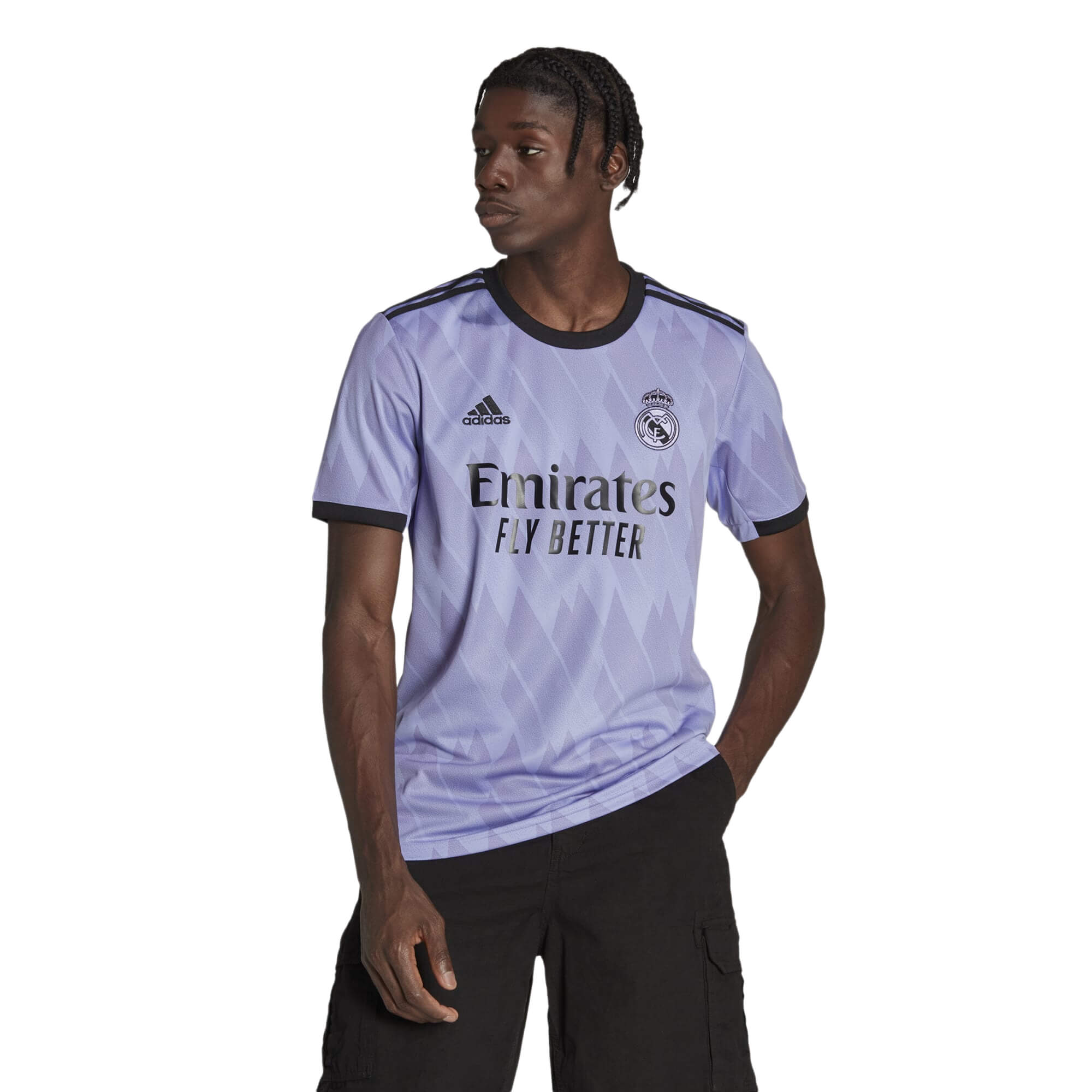 adidas Men's Real Madrid 2022/23 Away Jersey Light Purple/Black、mySite、bottomscart