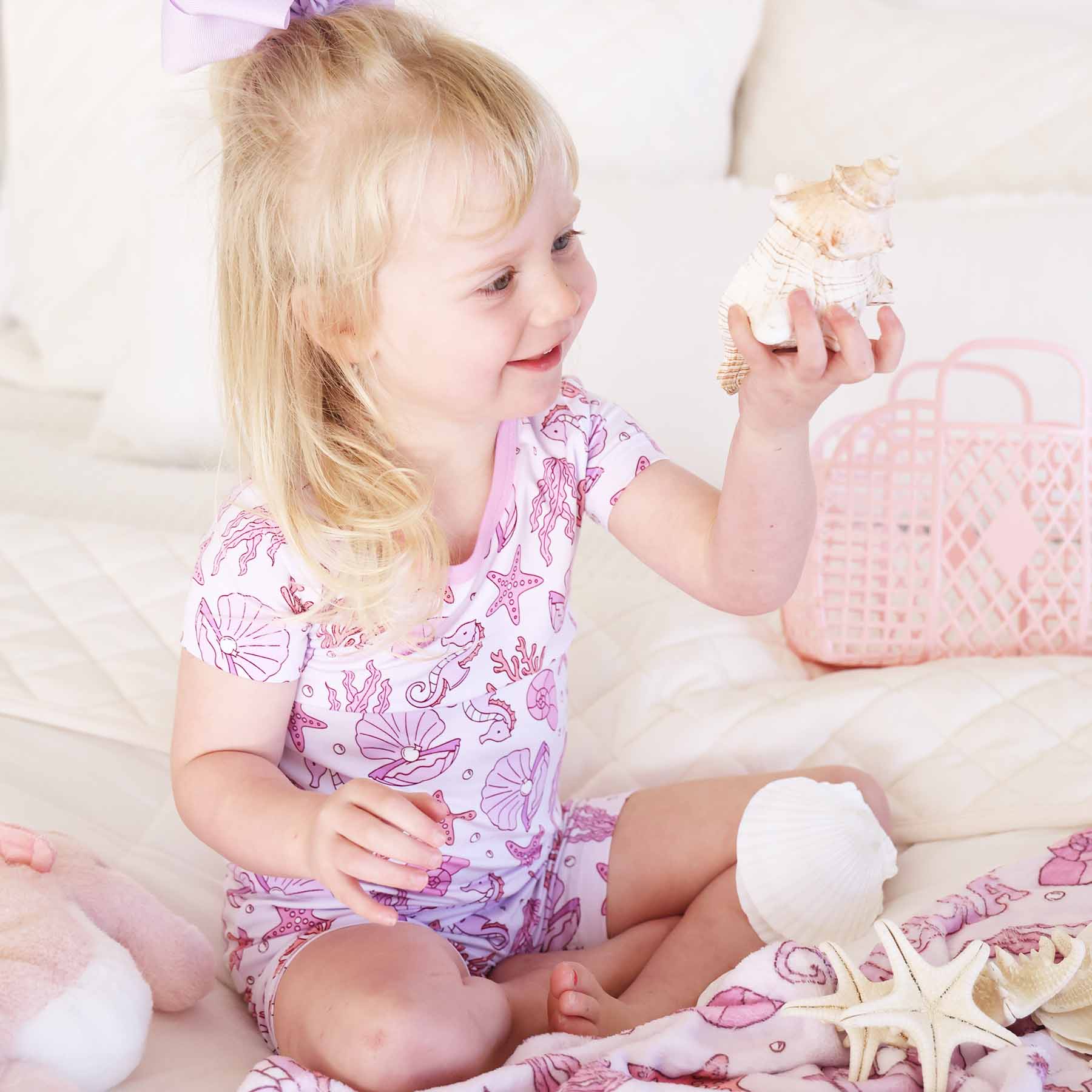  Two Piece Short Pajama Set | Tiny Tides Pink、mySite、layawaytickets