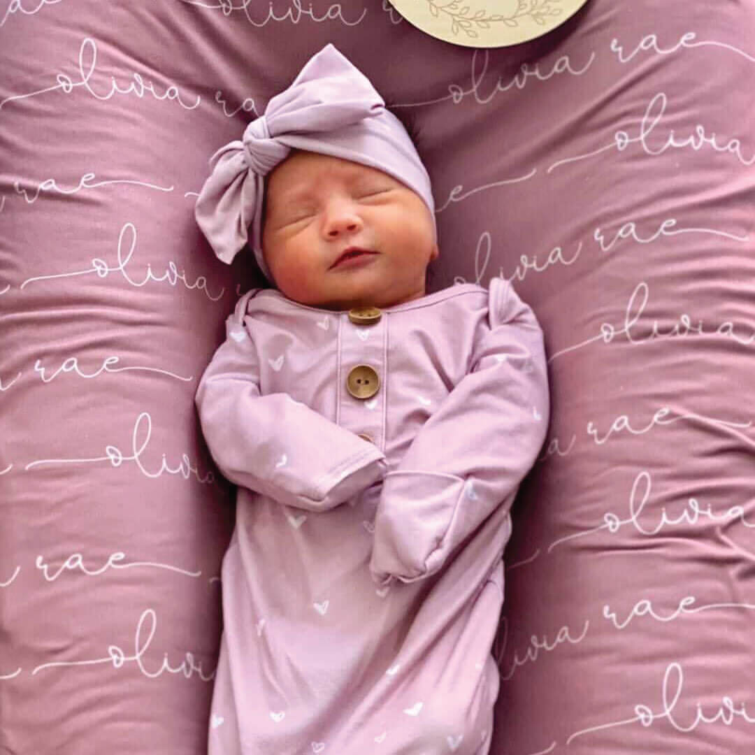  Personalized Light Dusty Rose Baby Name Swaddle Blanket - Script、mySite、layawaytickets