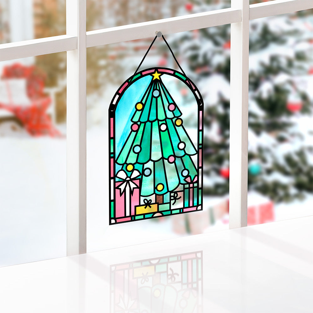Merry Christmas Tree Suncatcher Card、mySite、solidvoid