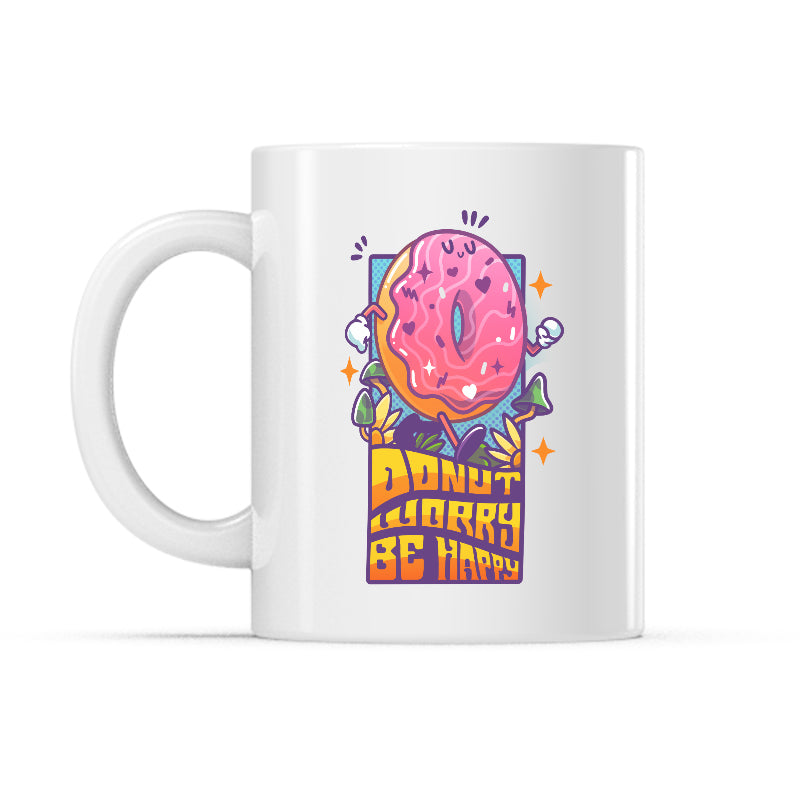 Donut Worry Be Happy Mug、mySite、lovesweatpilates