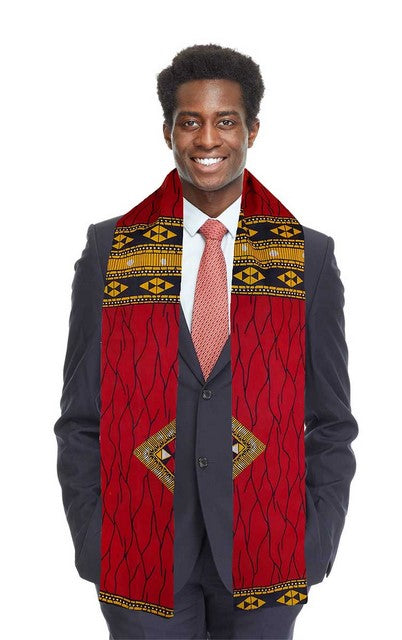 Red Diamond African Print Stole/Sash、mySite、solidvoid