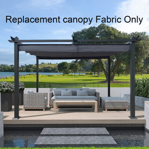 Replacement Canopy Top Cover Fabric for 13 x 10 Ft Outdoor Patio Retractable Pergola Sun-shelter Canopy、、eastwooduniform