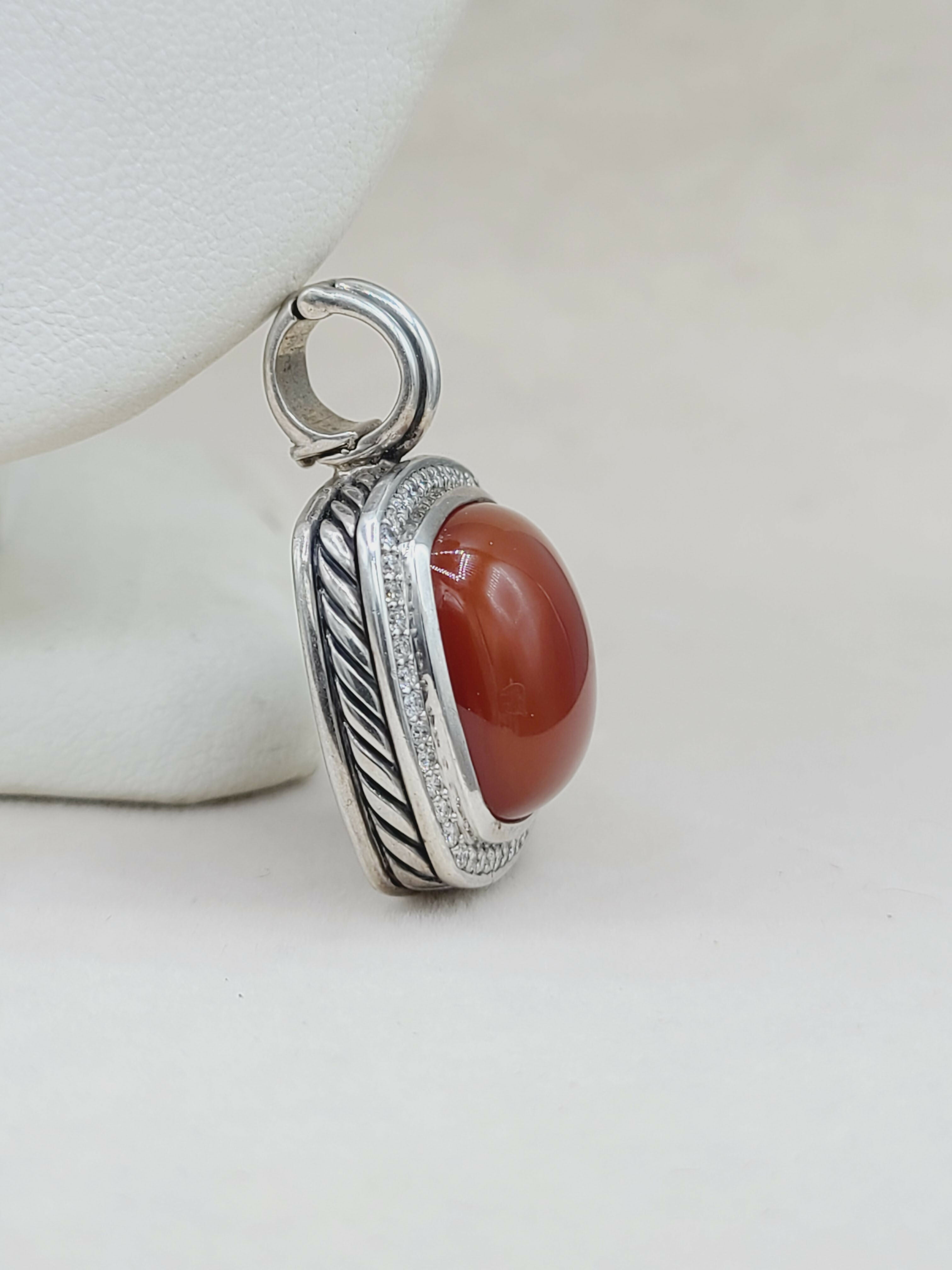 David Yurman Albion Pendant 17mm Carnelian & Diamonds、mySite、hinf8tx79