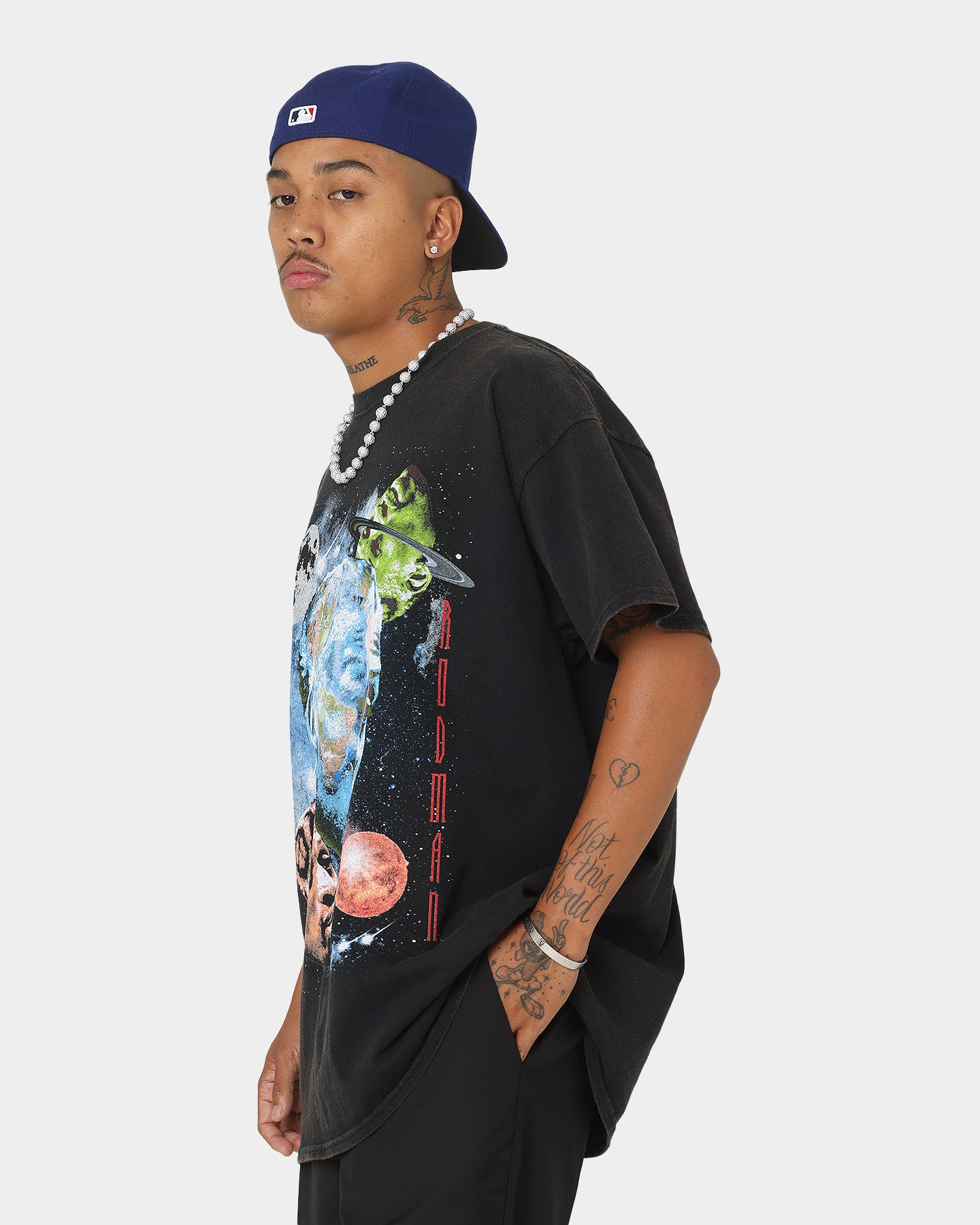 Rodman Brand Astro Head Vintage T-Shirt Black Wash、mySite、zt4zffjzw