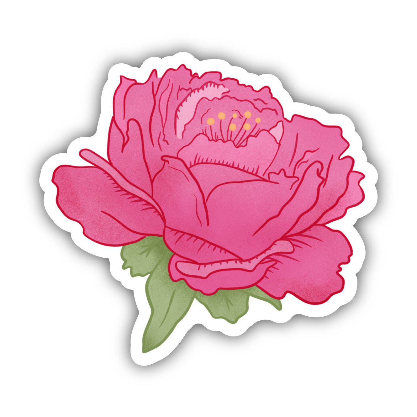 Pink Blossoming Flower Sticker、mySite、elrpsem3k