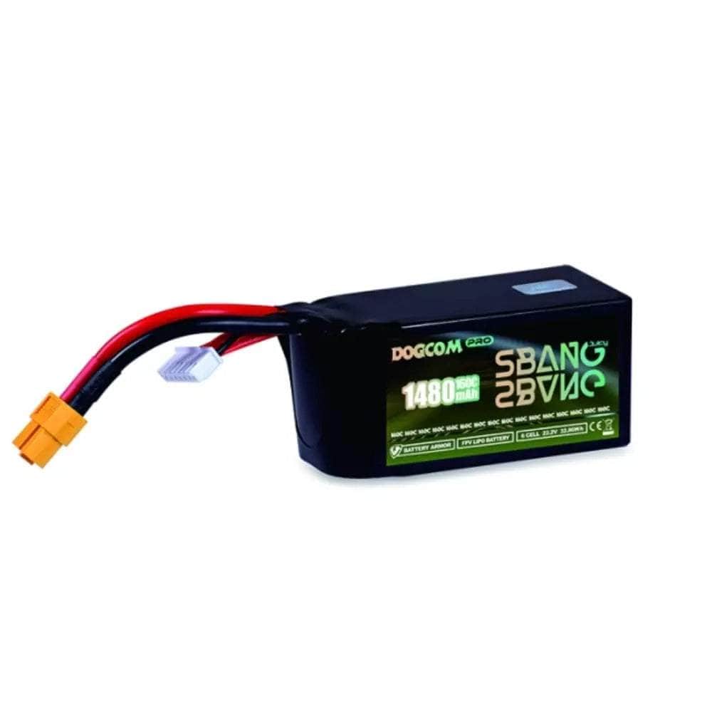  DogCom SBang V2 22.2V 6S 1480mAh 160C LiPo Battery - XT60、mySite、merchandisen