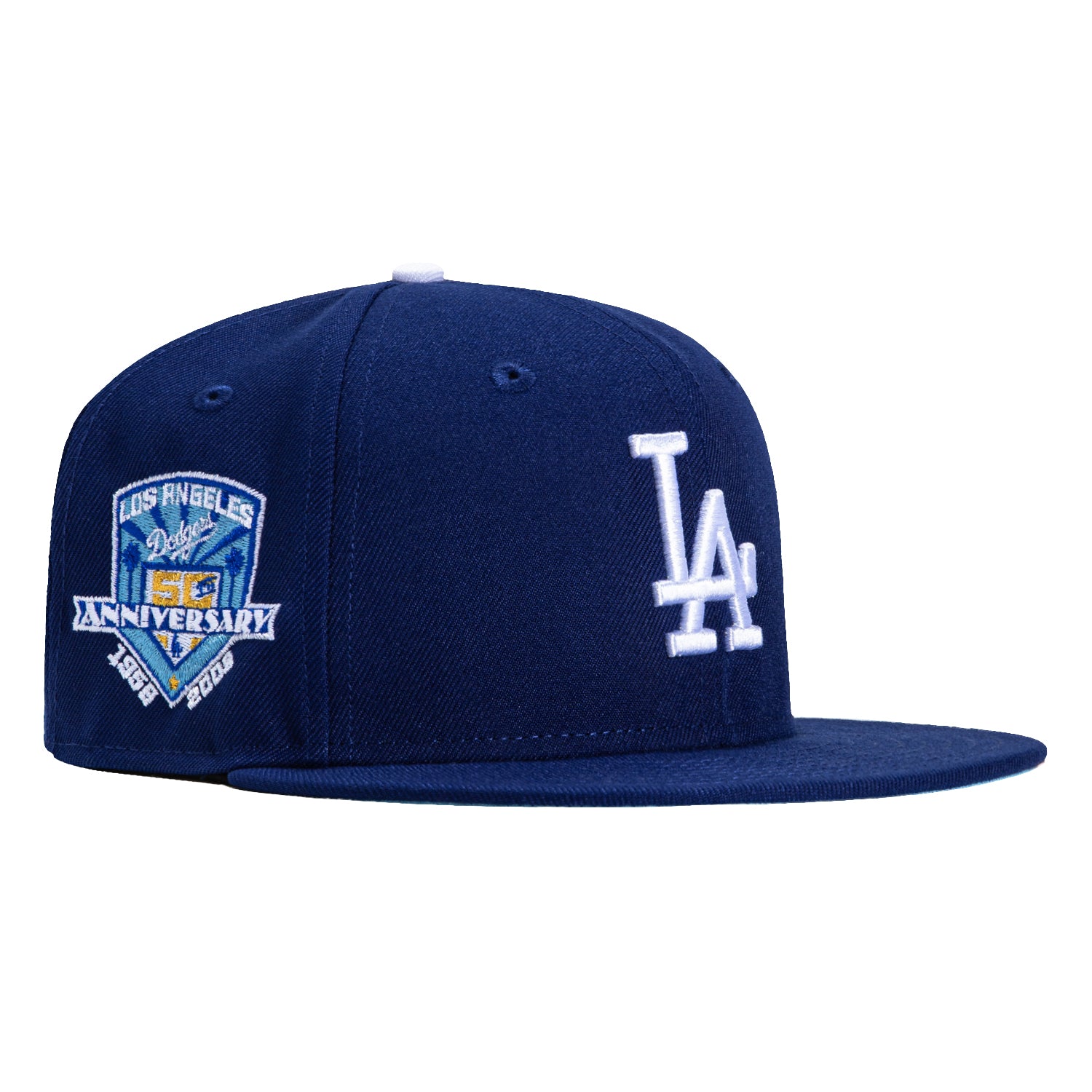 New Era 59Fifty Los Angeles Dodgers 50th Anniversary Patch Hat - Royal, White、mySite、vikingsvslions