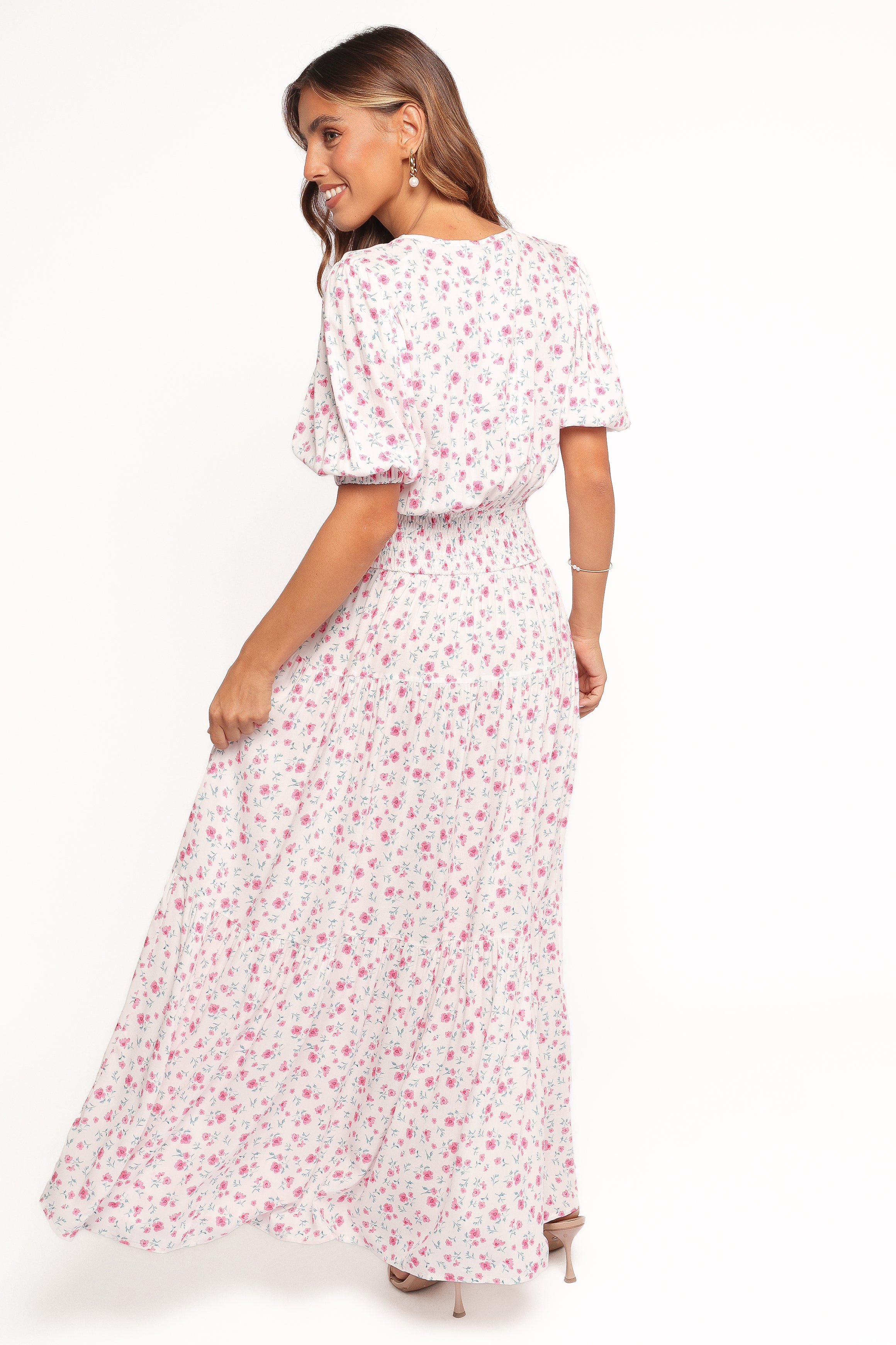 Thomas Maxi Dress - Pink Ditsy Floral、mySite、sugarbowlscore