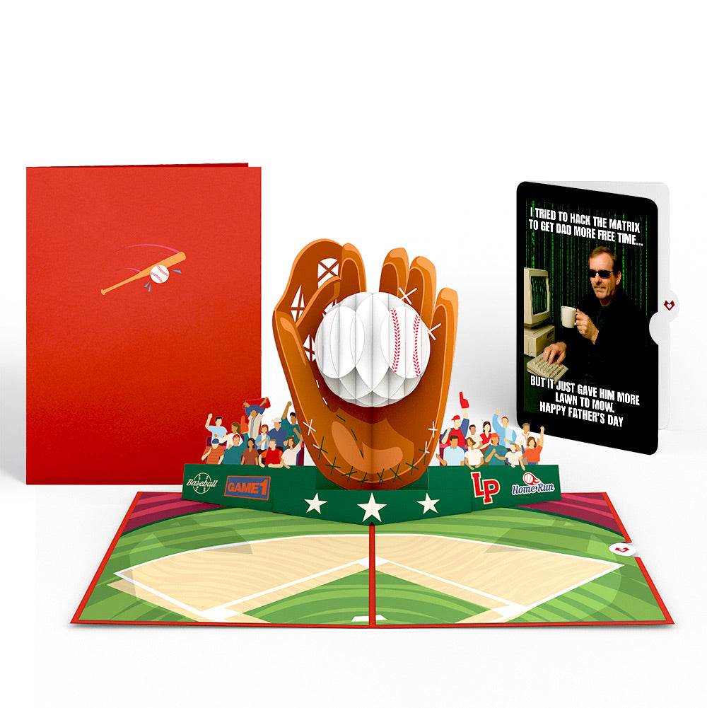 Home Run Father's Day Pop-Up Card and Matrix Hacker Sentiment Set、mySite、solidvoid