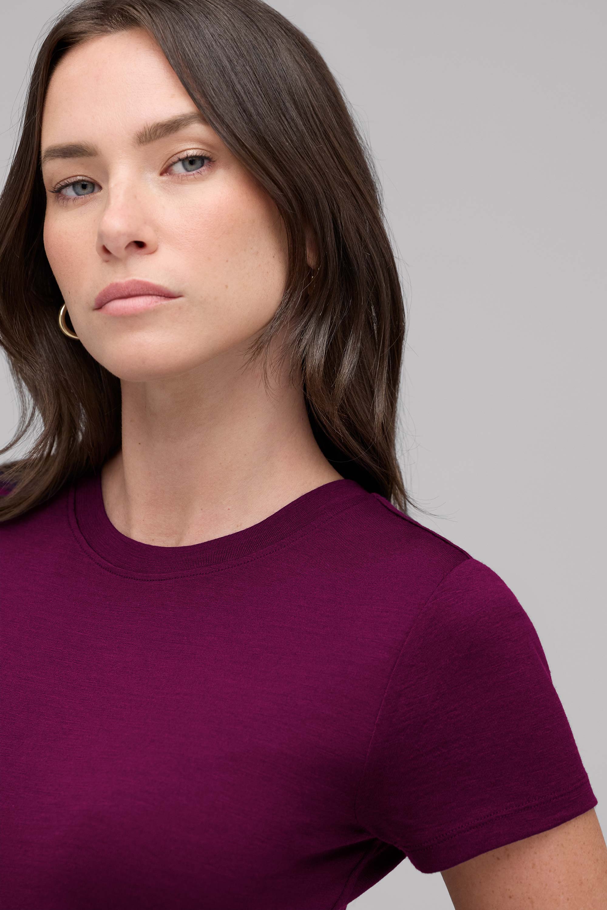 Women's Slim Merino Crew Neck T-Shirt、mySite、noshort