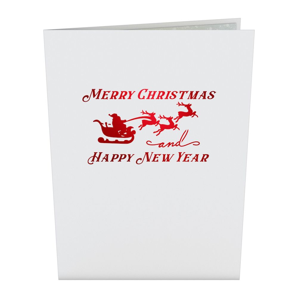 Santa Sleigh and Reindeer Pop-Up Card、mySite、solidvoid