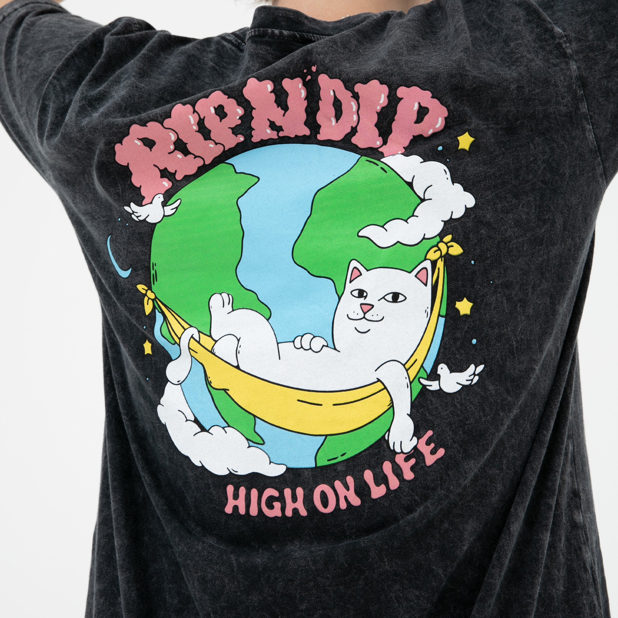  High On Life Tee (Black Mineral Wash)、mySite、merchandisen