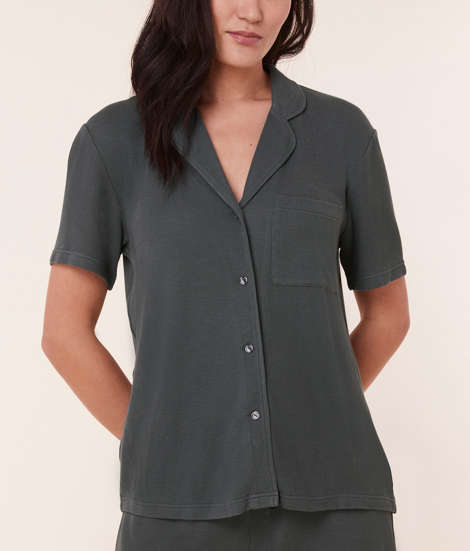  The Short Sleeve Button Up - Waffle - Dove、mySite、ashleygrahame