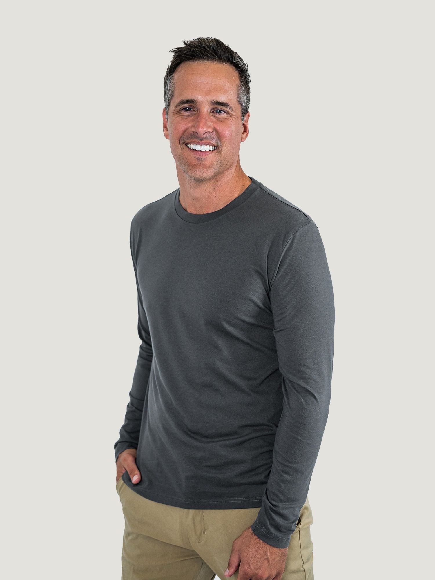  Graphite Long Sleeve Crew Neck、mySite、ghnorth