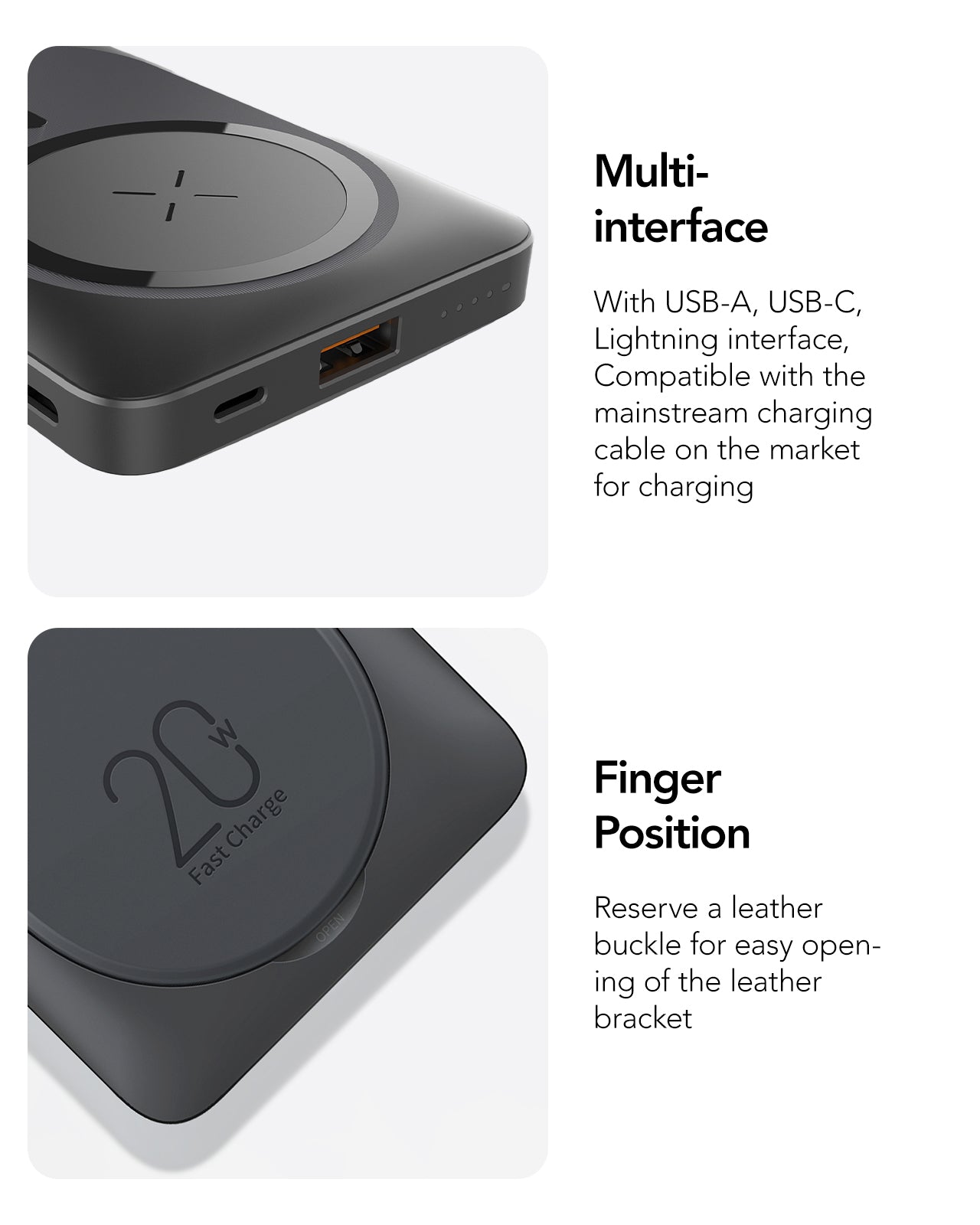 Magnetic Wireless Power Bank PD 20W、mySite、fannypackpong