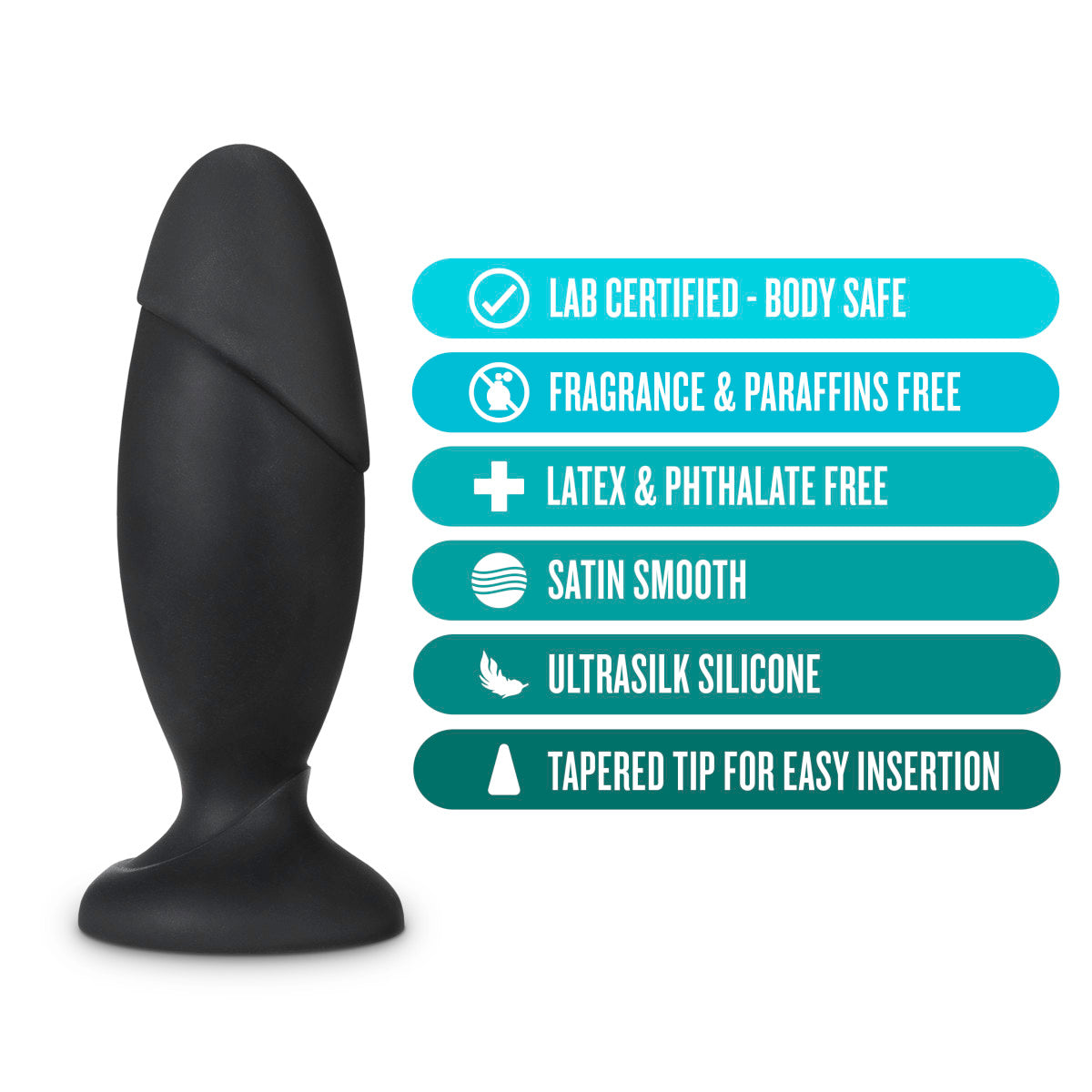 Anal Adventures Platinum By Blush® | Rocket Black 6.5-Inch Anal Plug、mySite、bottomscart
