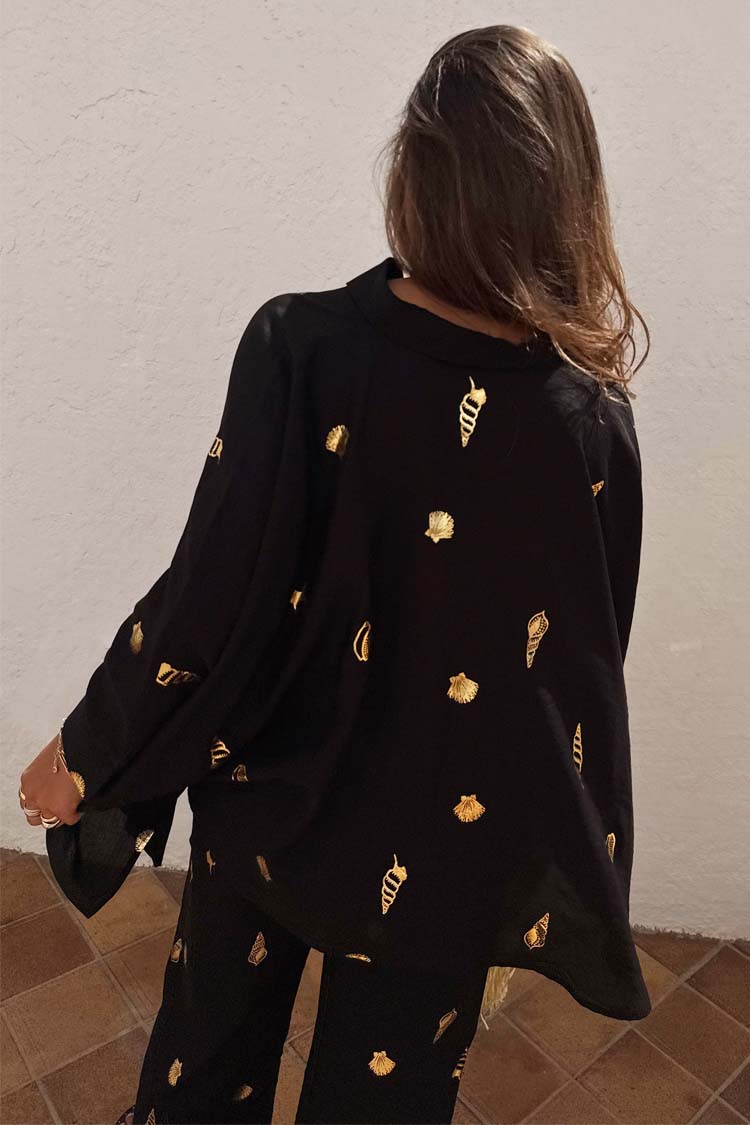 Black Shell Cape Shirt、mySite、solidvoid