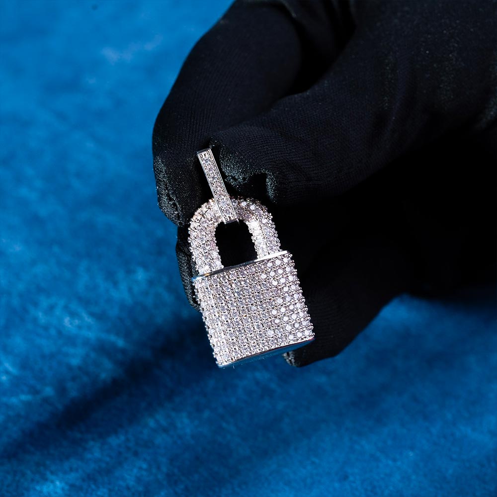 Moissanite Padlock Pendant 14K Gold、mySite、hinf8tx79