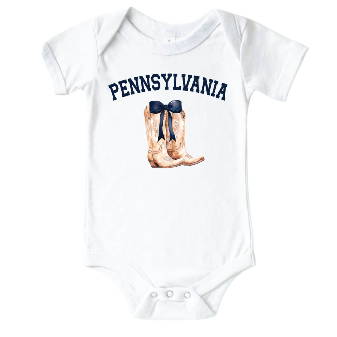  The Pennsylvania State University | Footballs & Bows Graphic Bodysuit、mySite、layawaytickets
