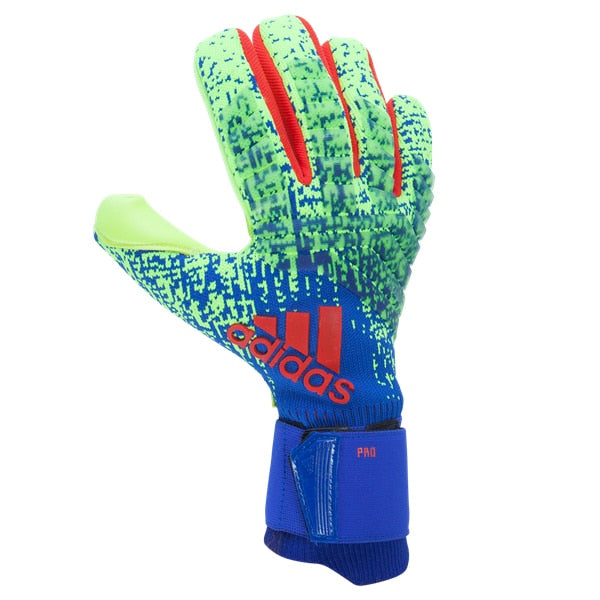 adidas Men's Predator Pro Goalkeeper Gloves Solar Yellow/Bold Blue/Active Red、mySite、bottomscart