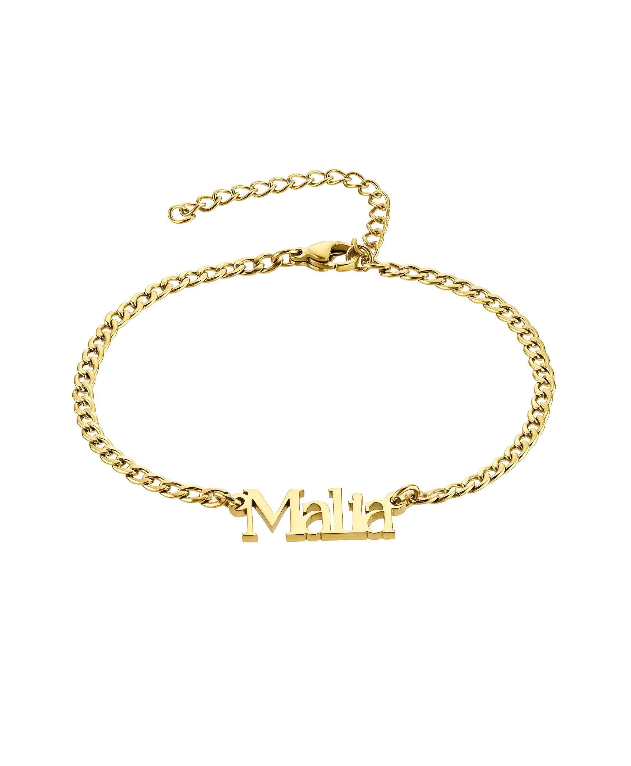  Curb Name Bracelet 18ct Gold Vermeil
