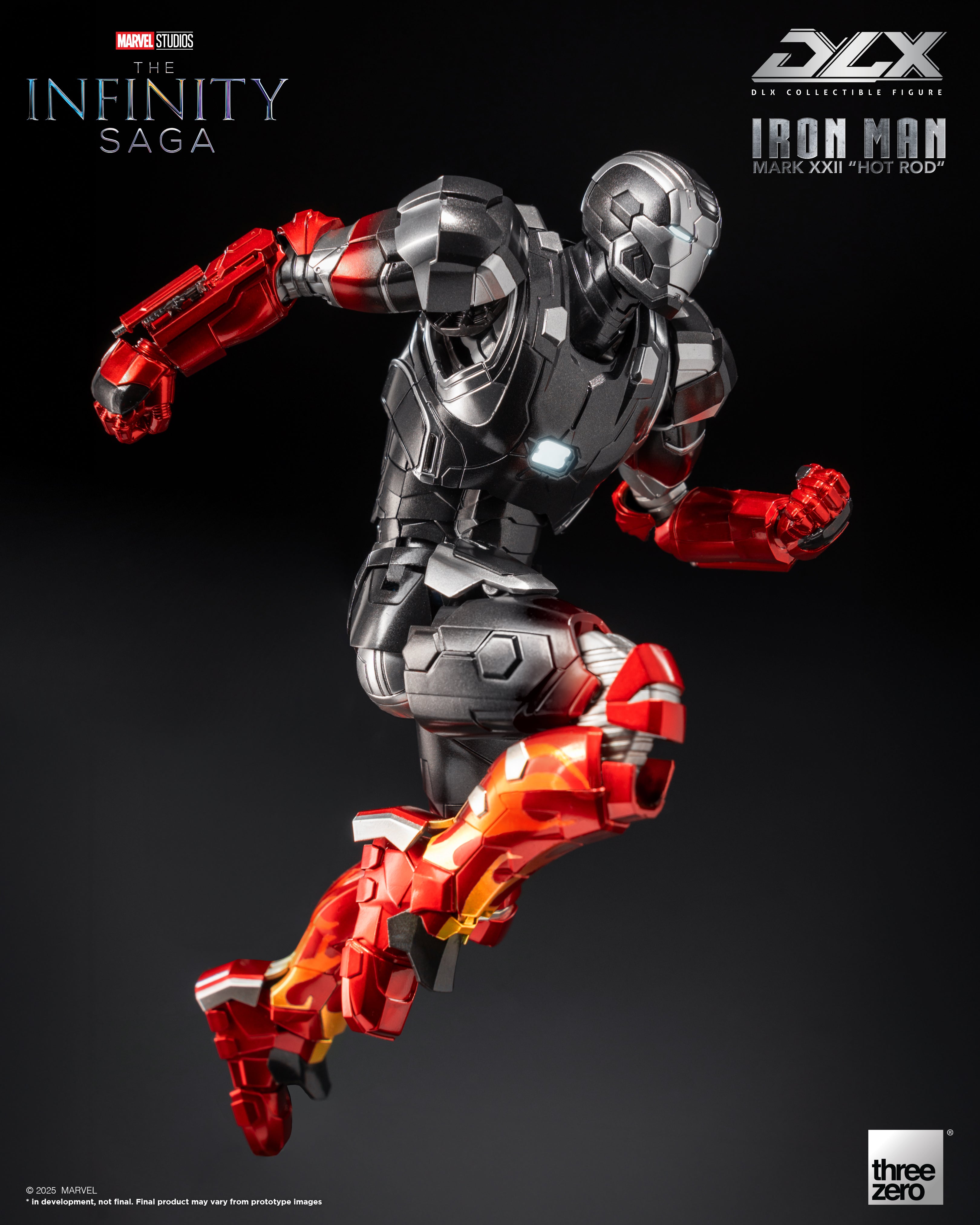 Threezero Marvel: The Infinity Saga DLX Iron Man Mark 22 (Hot Rod) 1/12 Scale Action Figure、mySite、hgirdovlk