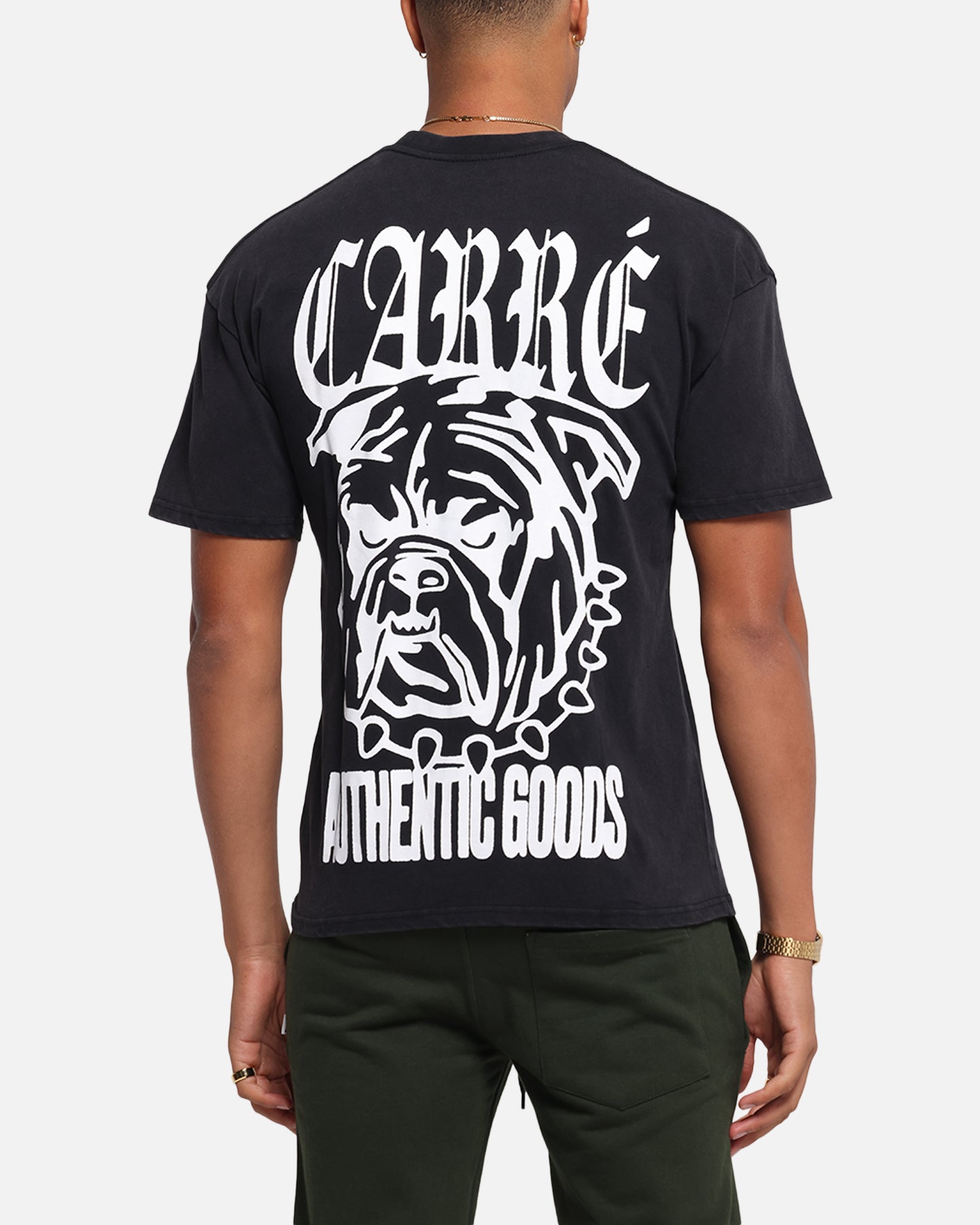 Carre Bulldog T-Shirt Black Acidwash、mySite、zt4zffjzw