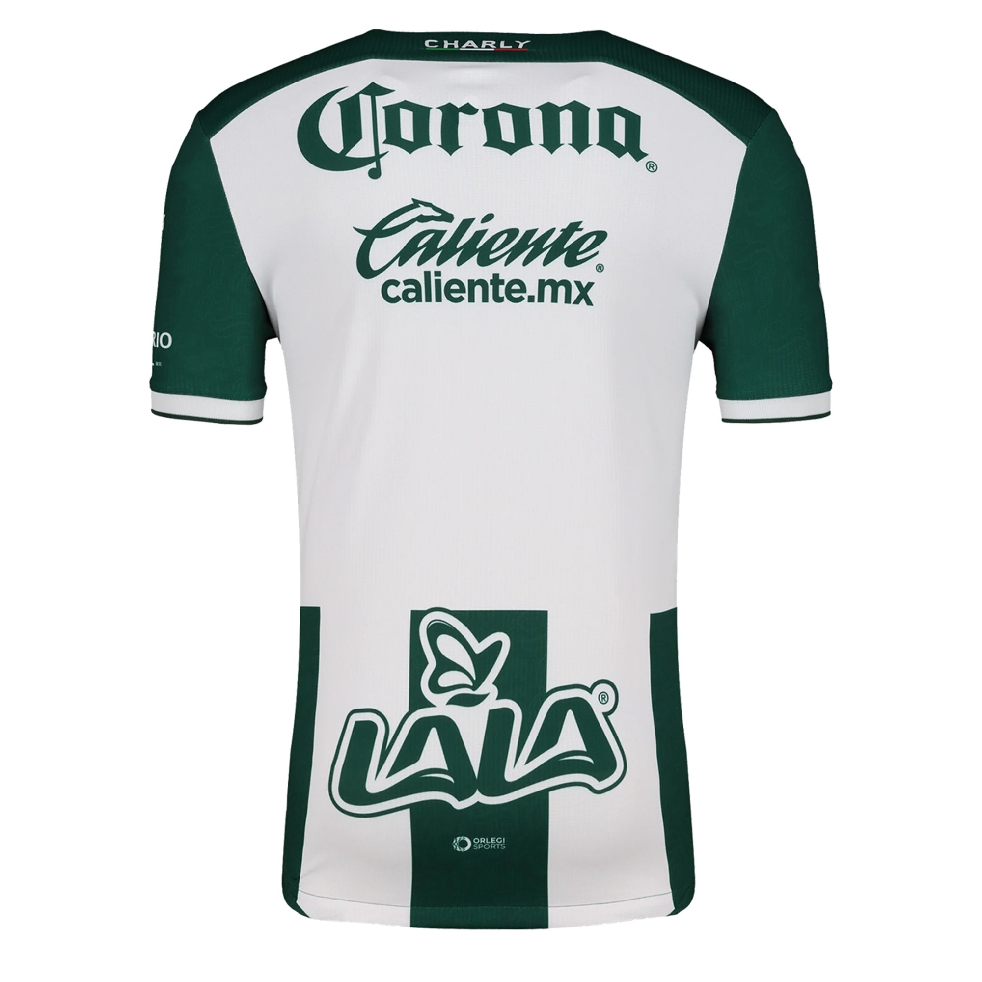 Charly Men's Santos Laguna 2024/25 Authentic Home Jersey White/Green、mySite、noshort