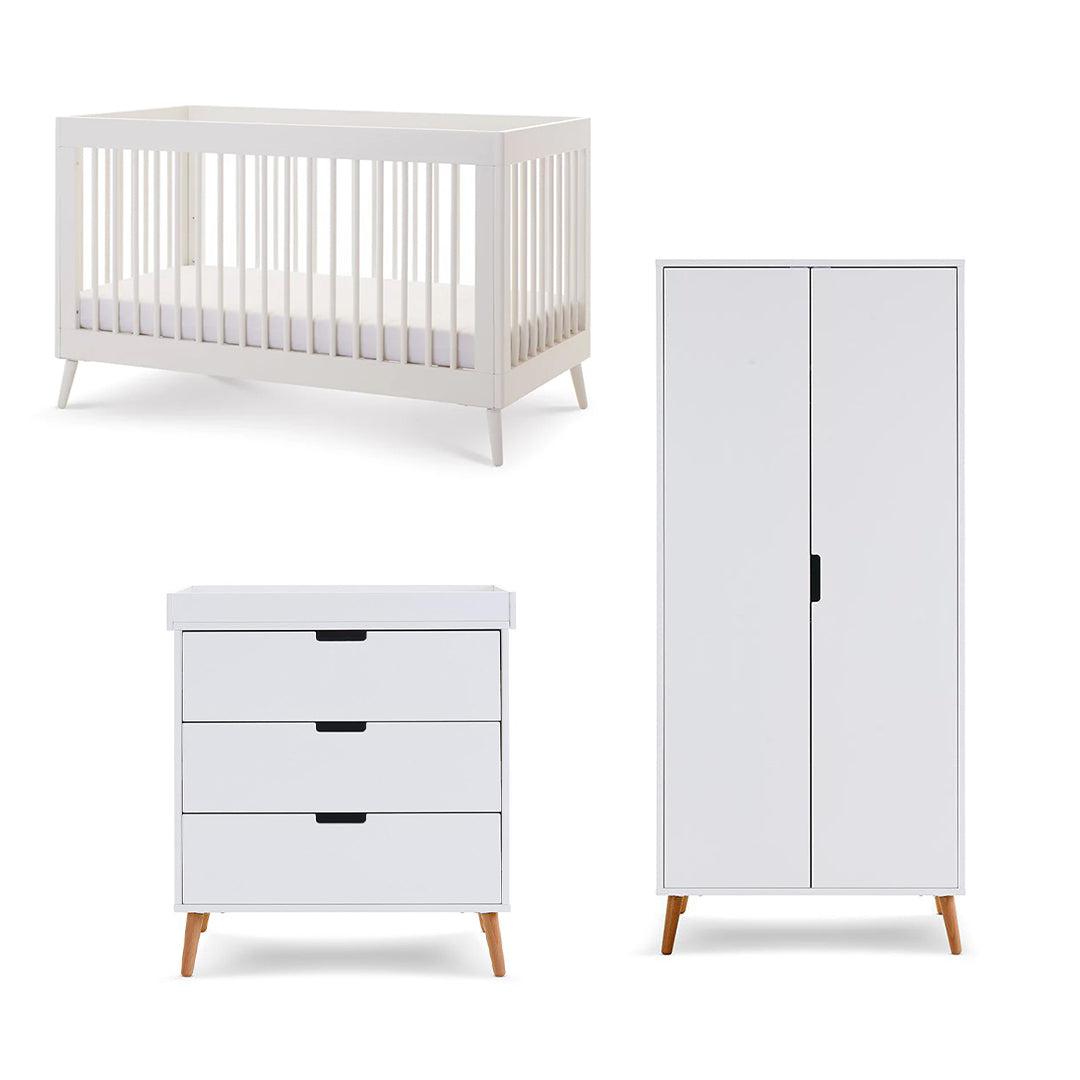  Obaby Maya 3 Piece Room Set - Nordic White、mySite、merchandisen