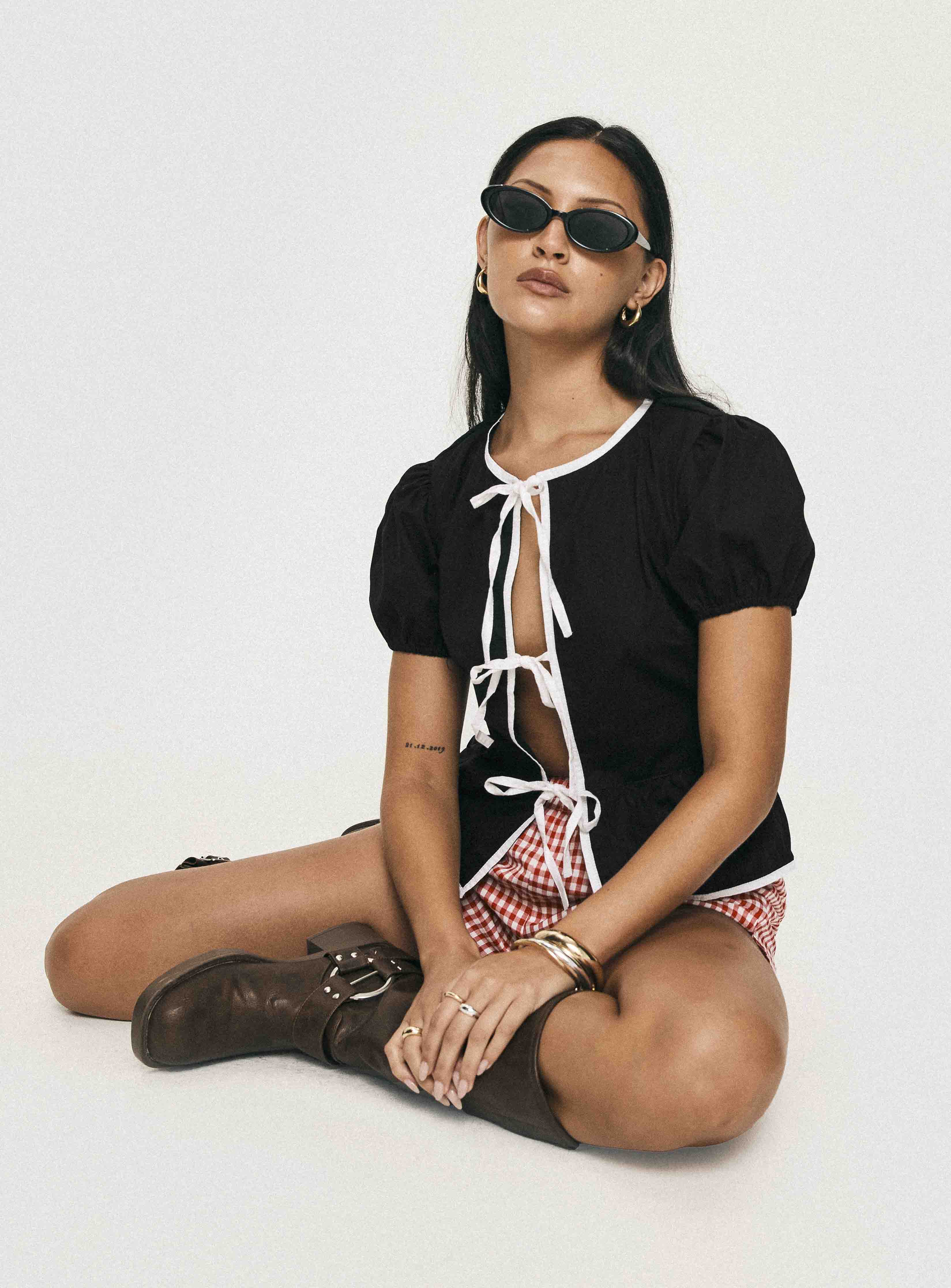 Ryota Blouse Black、mySite、solidvoid