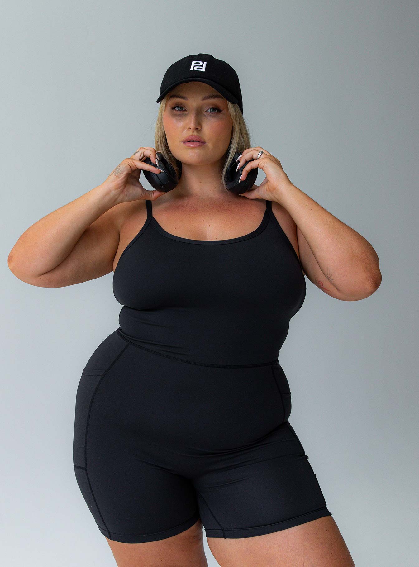 Feel Good Contour Activewear Catsuit Black Curve、mySite、solidvoid